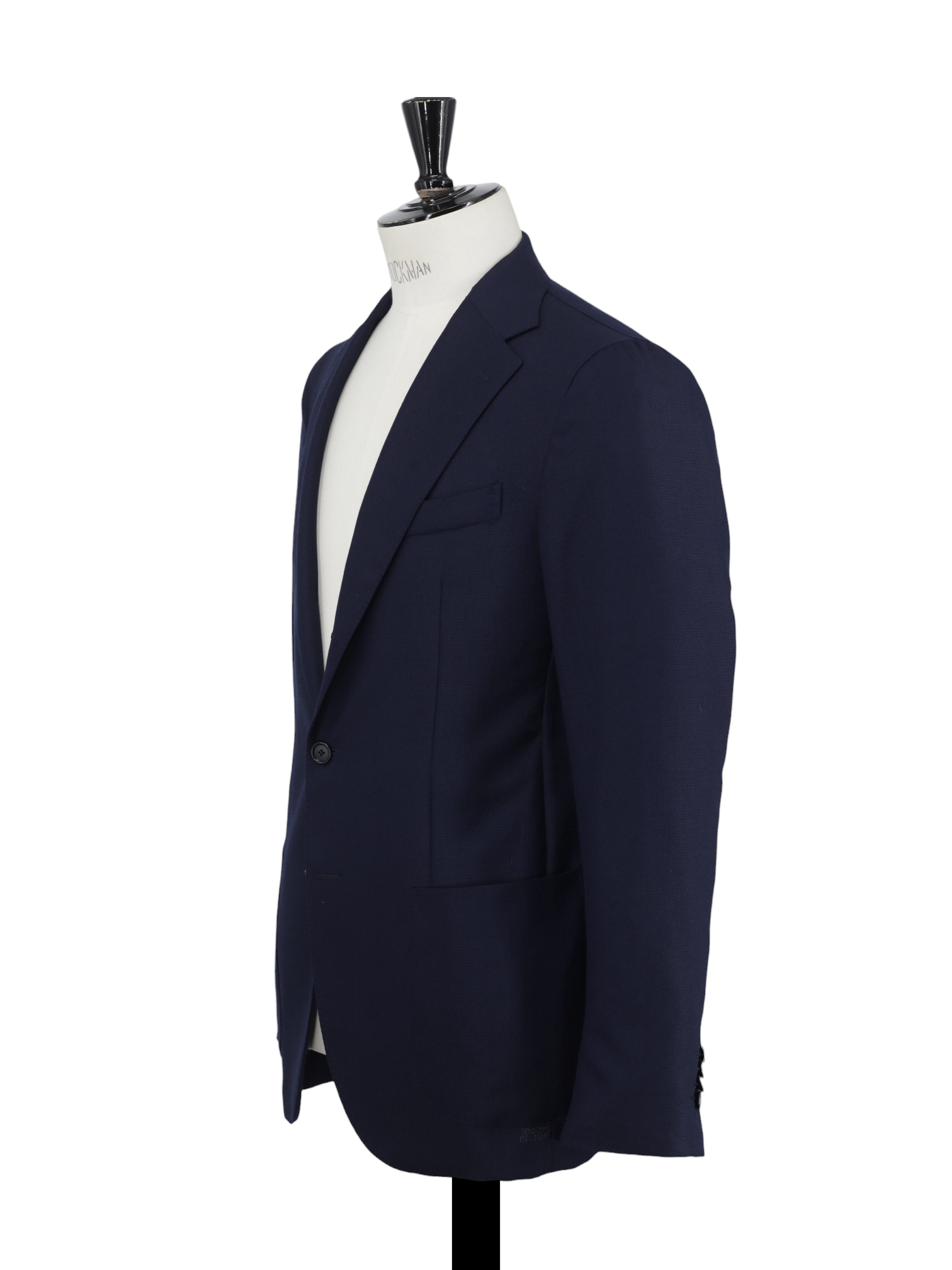 E. Formicola Navy Lightweight-Wool Hopsack Blazer Jacket