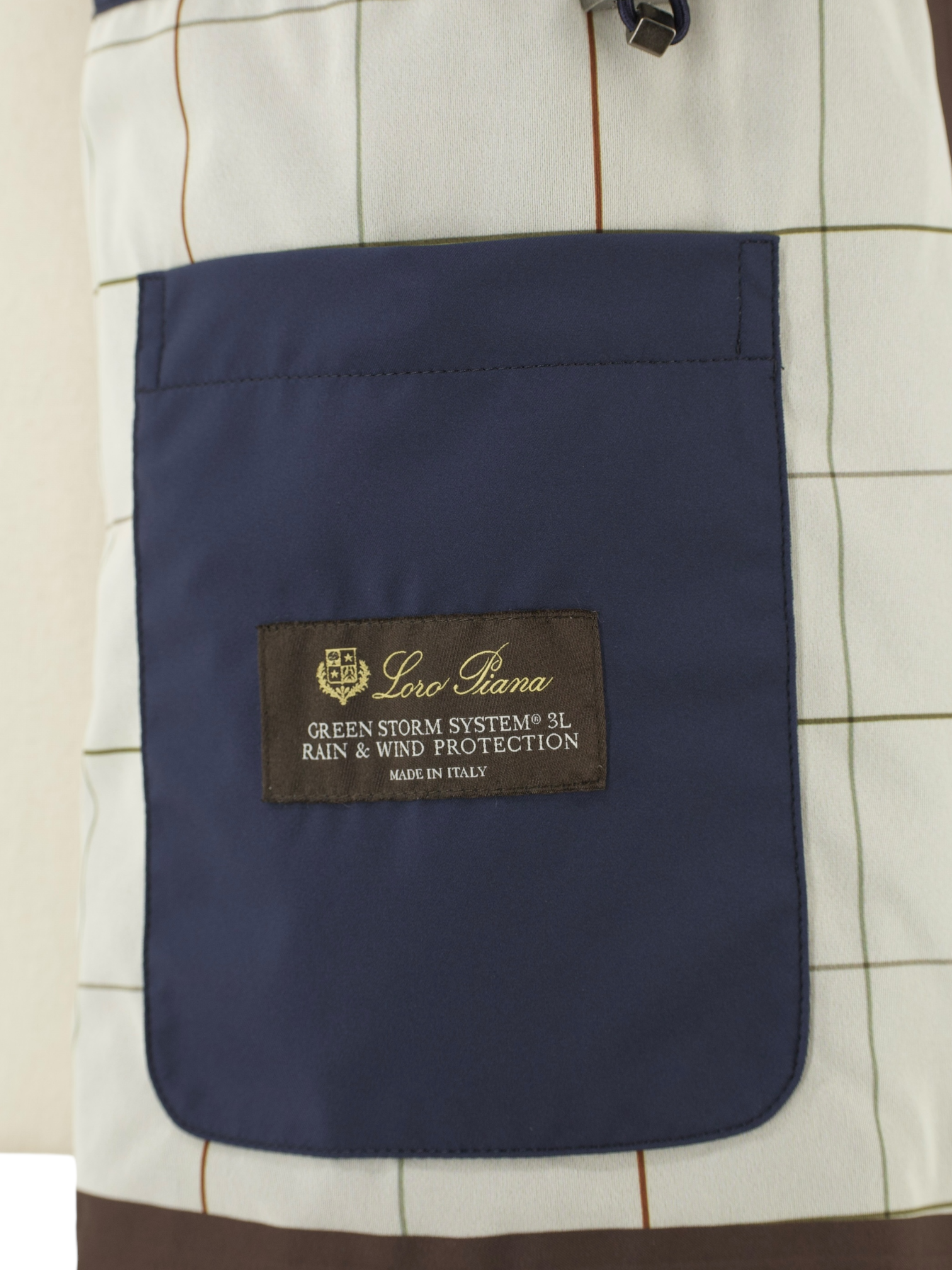 Loro Piana Navy Green Storm System Windmate Traveller Field Jacket