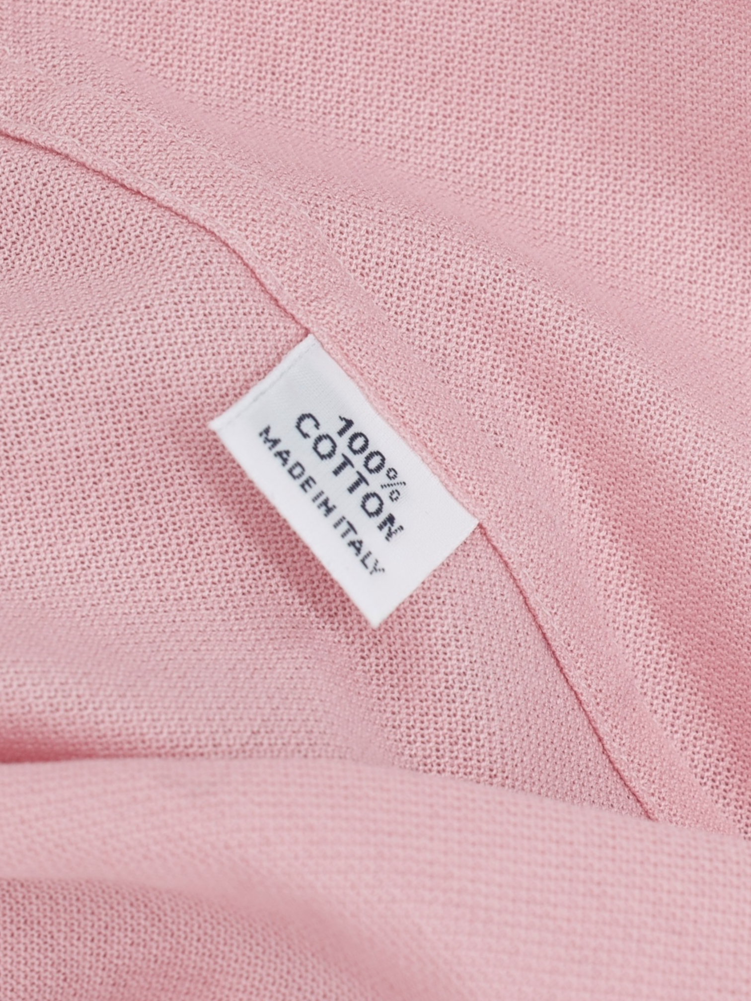 Fray Light Pink Cotton Piqué Knitted Button-Down Shirt