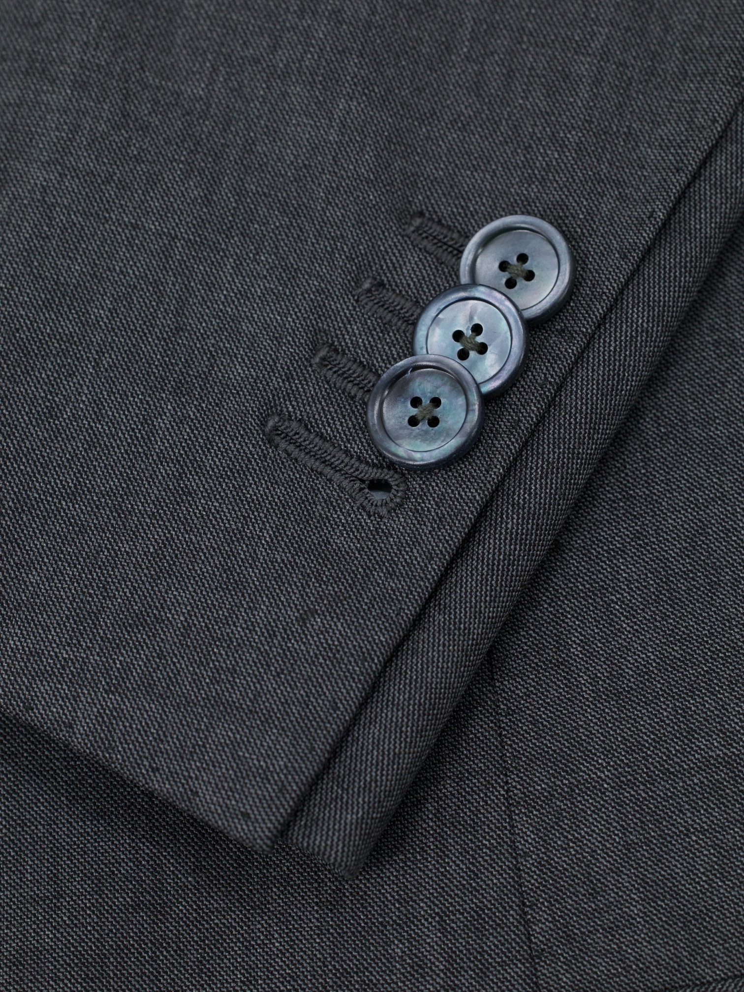 Cesare Attolini Grey Super 190's Sharkskin Pattern Jacket