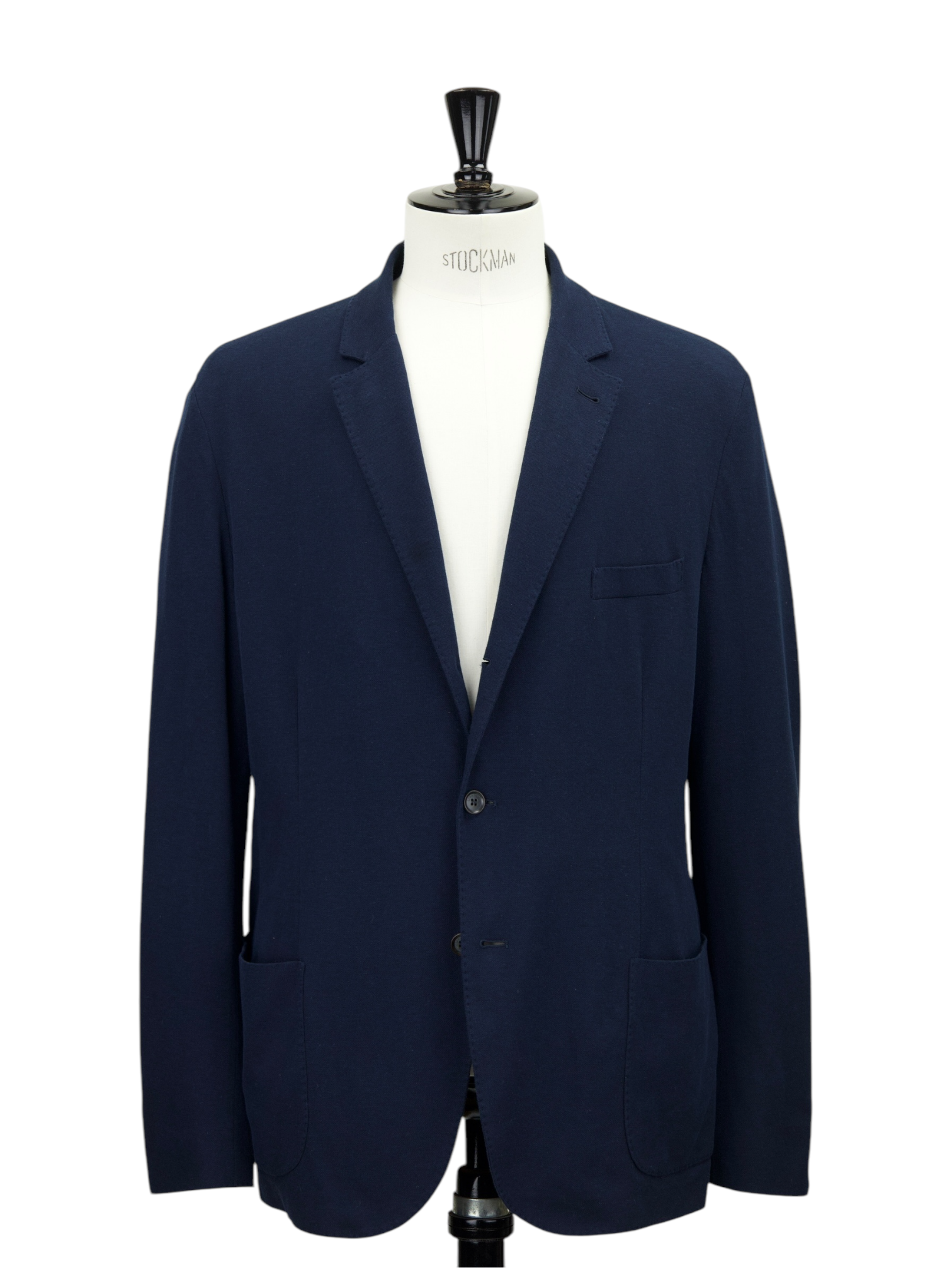 Loro Piana Navy Cotton, Silk & Linen Tricot Knitted Summer Jacket