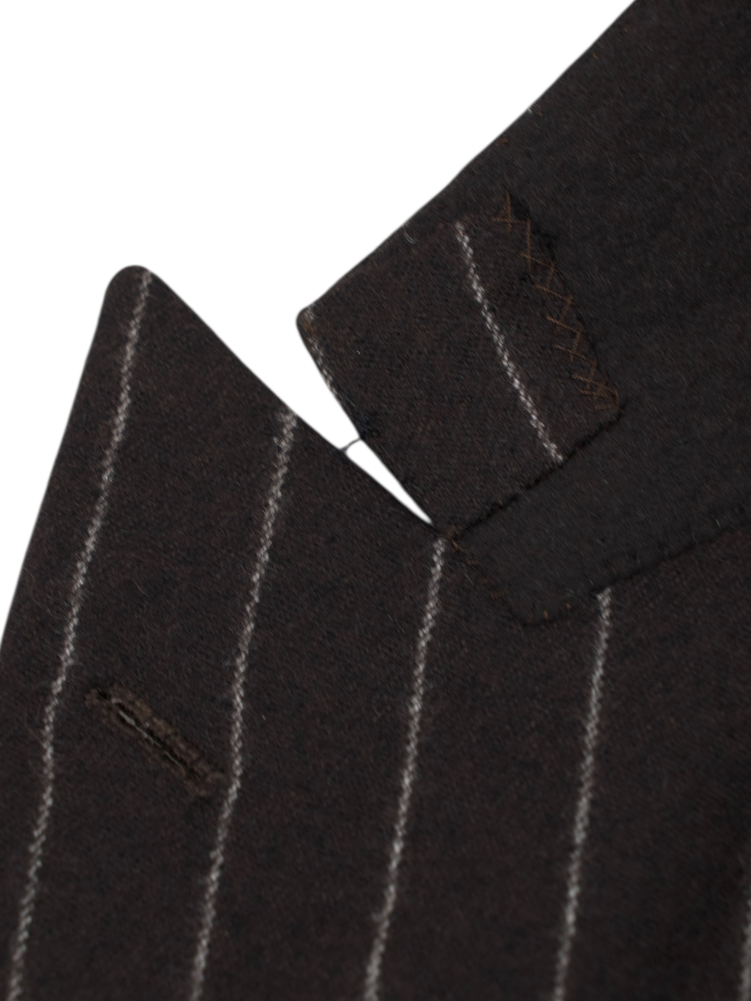 Kiton Chocolate Brown Pure Cashmere Pinstripe Sartorial Winter Suit