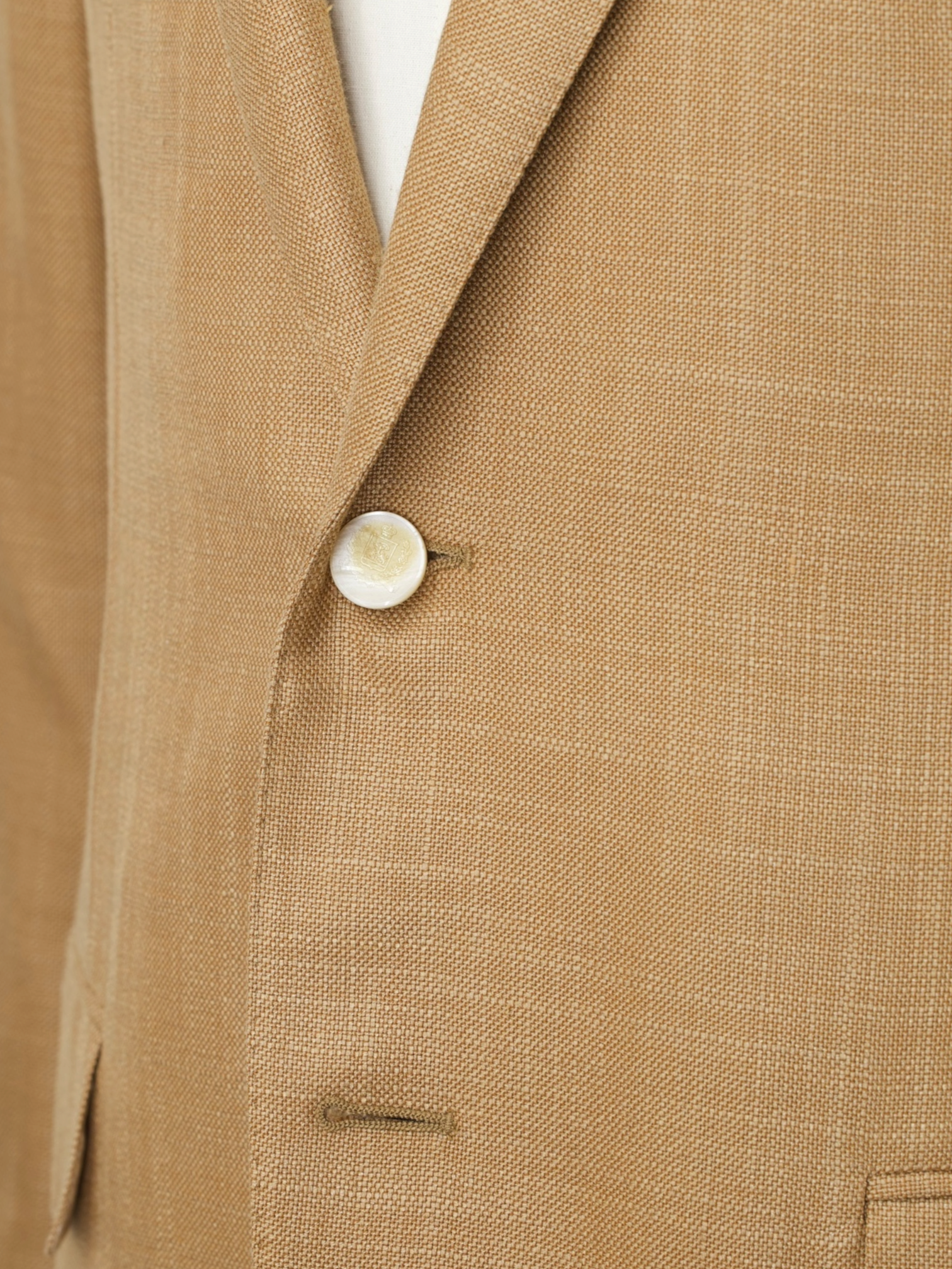 Corneliani Apricot Orange Silk & Wool Basket-Weave Jacket