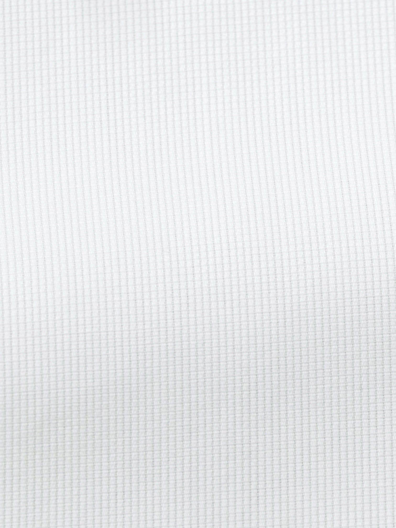 Fray White Cotton Button-Down Plain-Weave Shirt