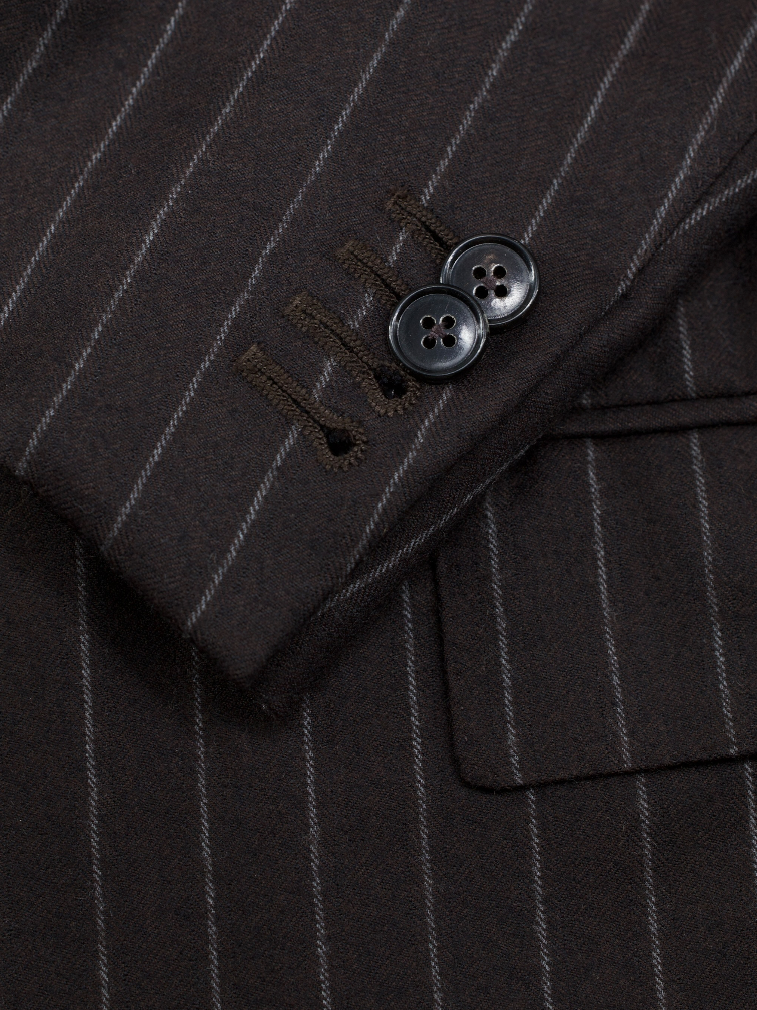 Ermenegildo Zegna Dark Brown "Heritage" Wool-Flannel Chalkstripe Suit