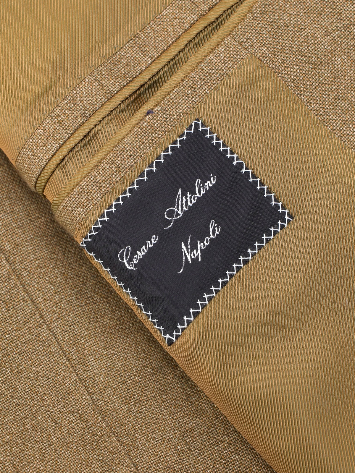 Cesare Attolini Light Brown Heavyweight-Linen Sartorial Summer Jacket