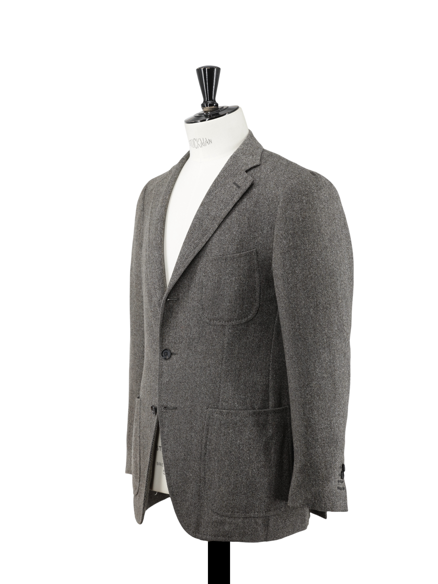 Isaia Light Brown Wool & Cashmere Micro-Pattern Jacket