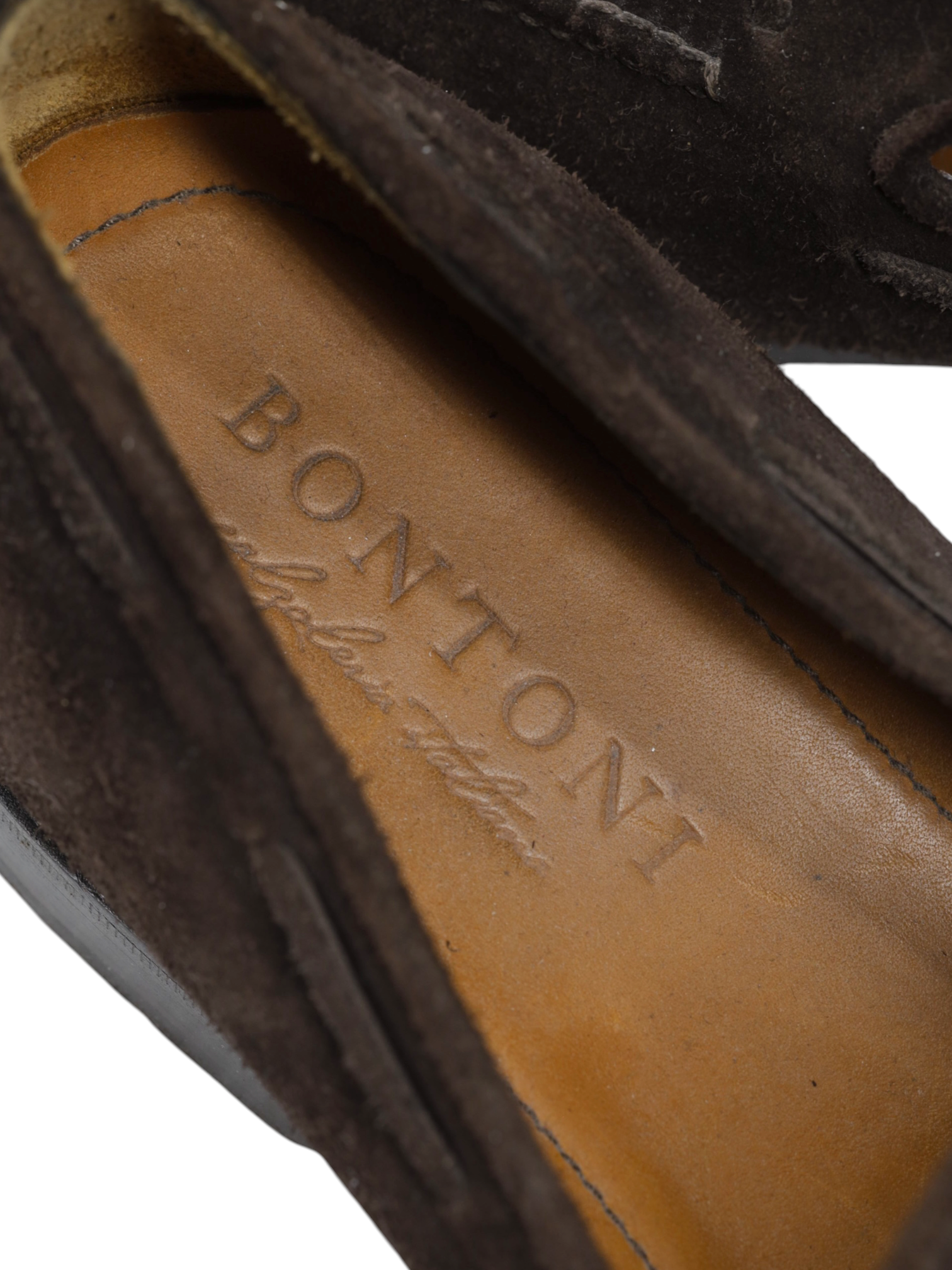 Bontoni Dark Brown Suede Tassel Loafers
