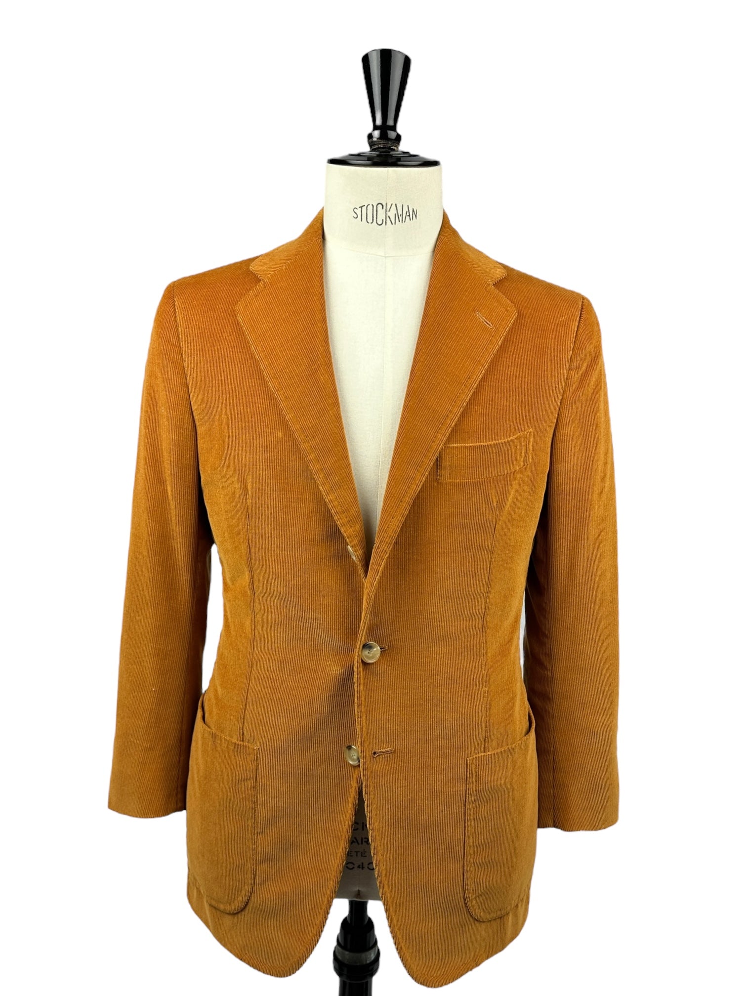 Cesare Attolini Orange Cotton & Cashmere Needlecord Jacket