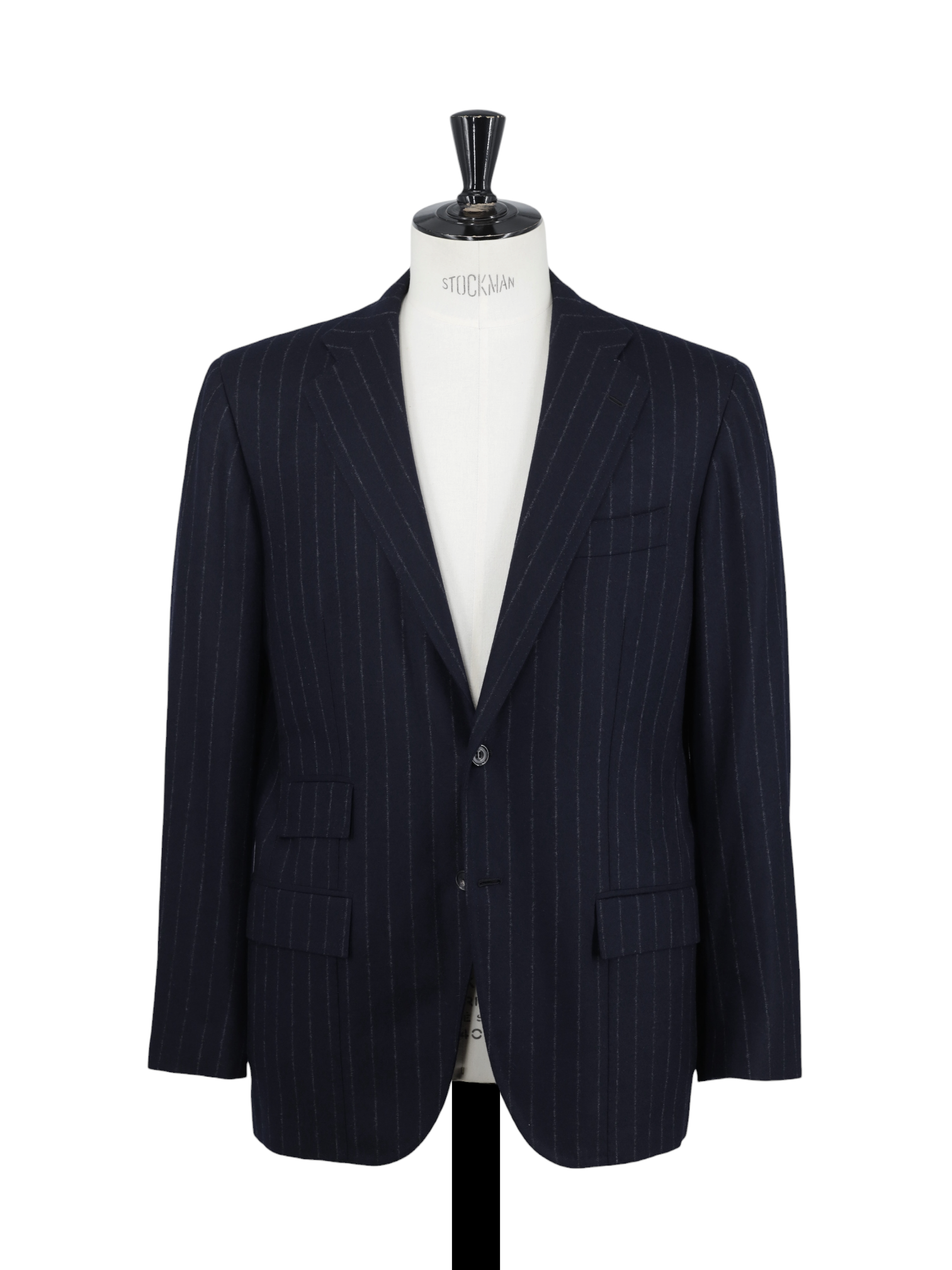 Kiton Deep Navy Wool-Flannel Chalkstripe "Lasa" Suit