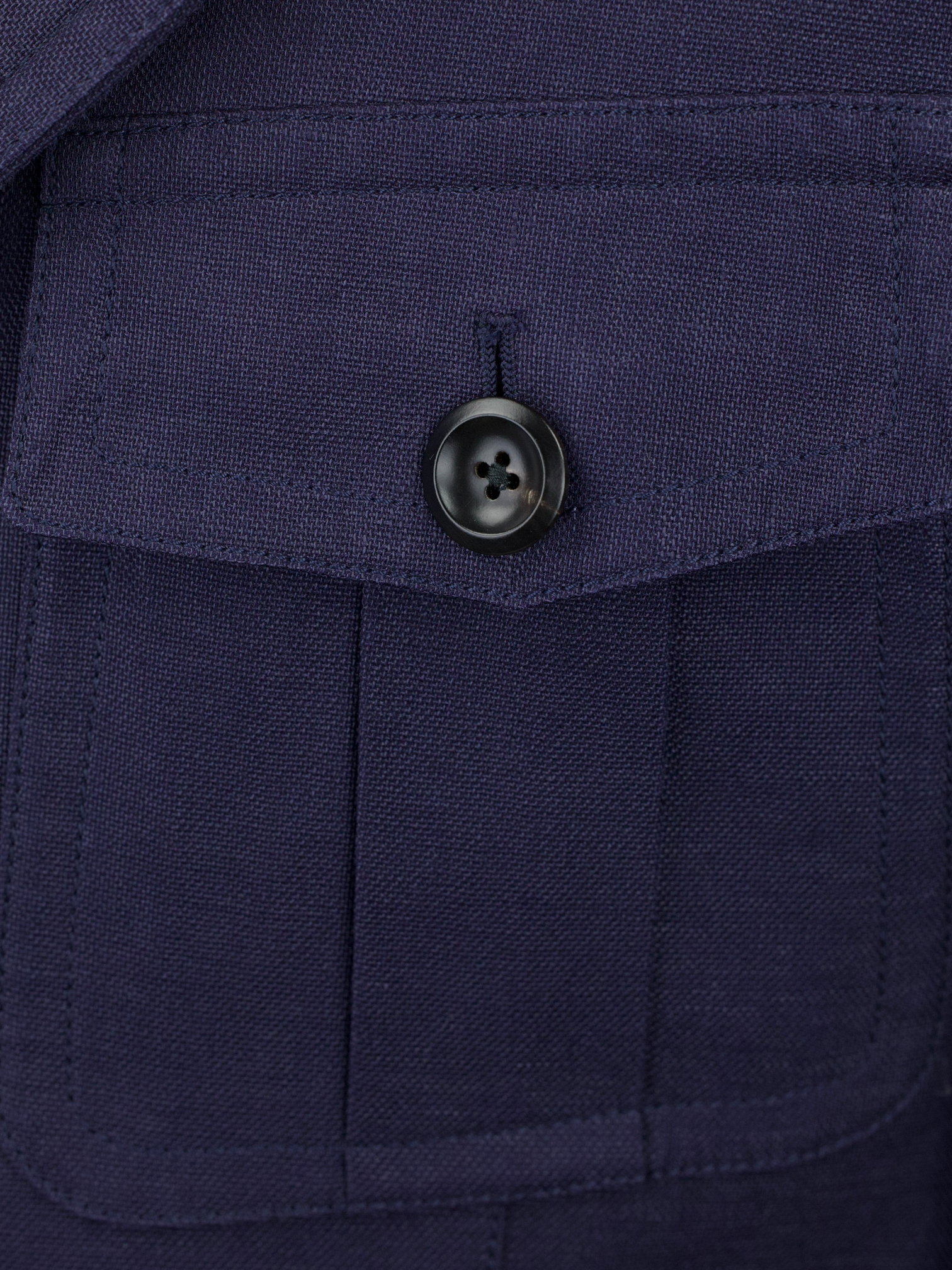 Tom Ford Dark Blue Linen, Wool & Silk Urban-Safari Jacket