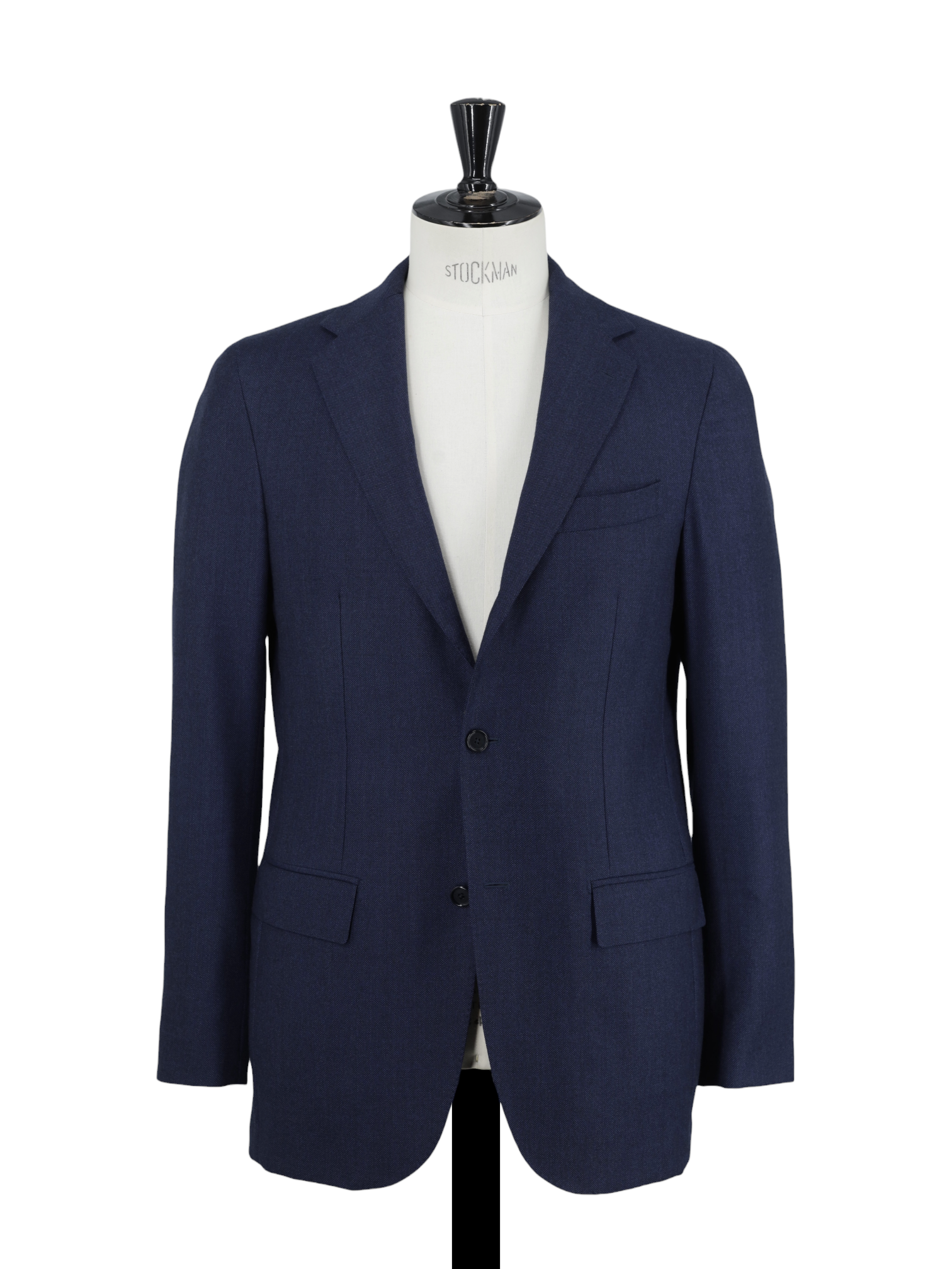 E. Formicola Dark Blue Worsted-Wool Birdseye Suit