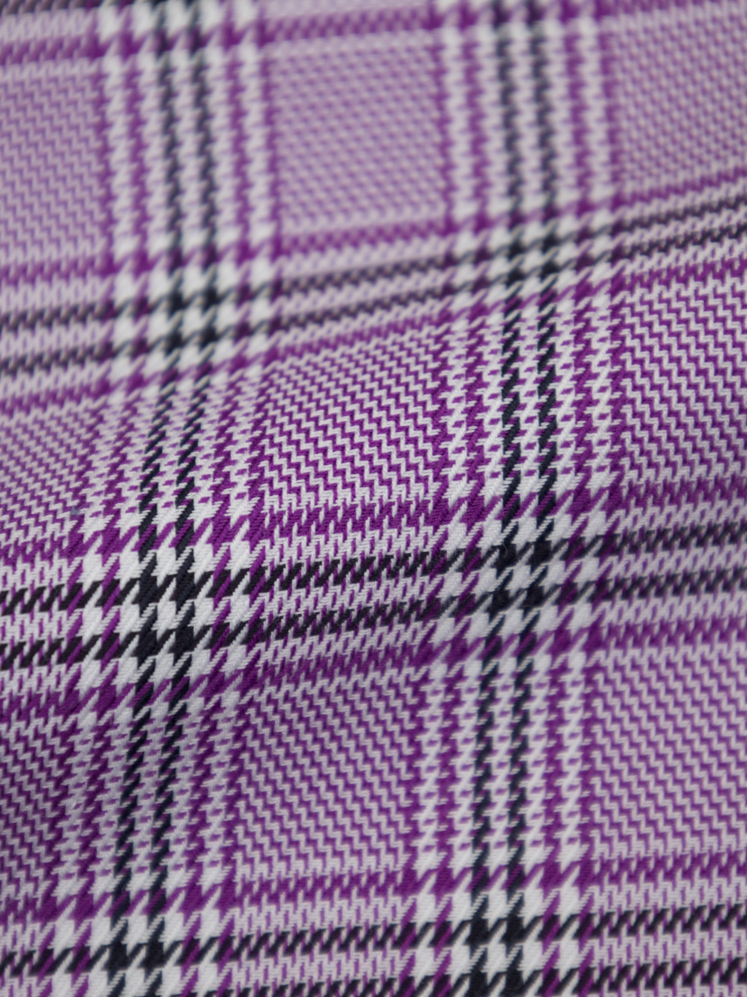 Tom Ford Lilac Cotton Prince of Wales Check Shirt