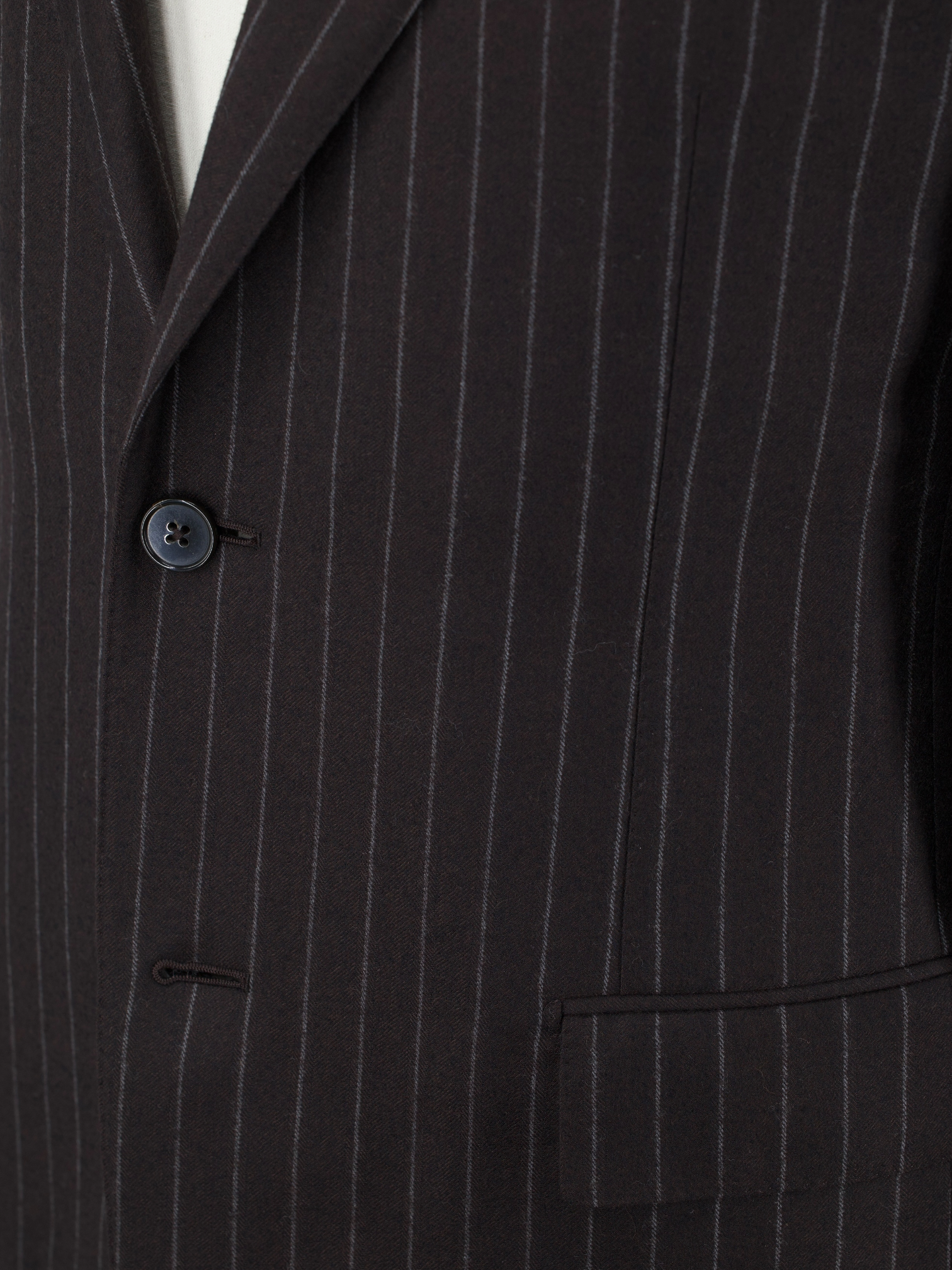 Ermenegildo Zegna Dark Brown "Heritage" Wool-Flannel Chalkstripe Suit