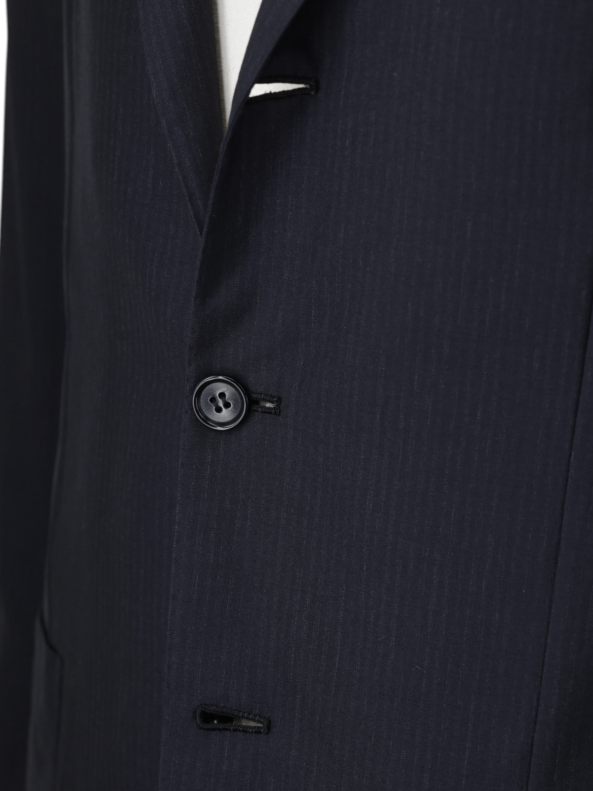Kiton Deep Navy Lightweight Cashmere Shadow-Stripe Suit