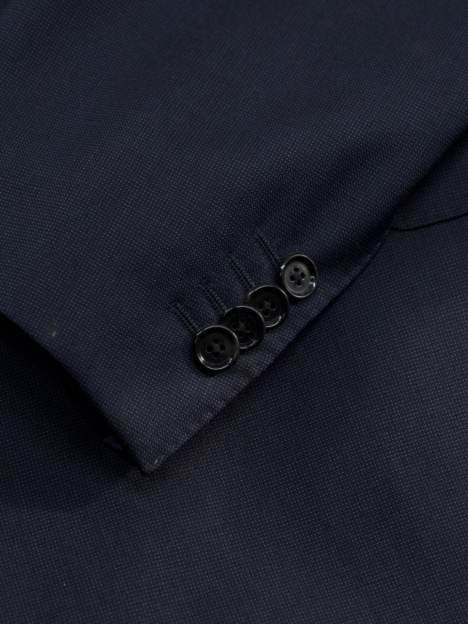 Caruso Navy Double Breasted Super 110's Pinpoint Suit