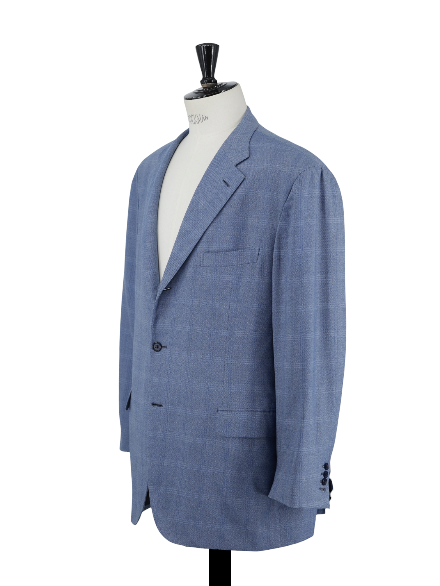 Brioni Light Blue Fine-Wool Windowpane Palatino Jacket