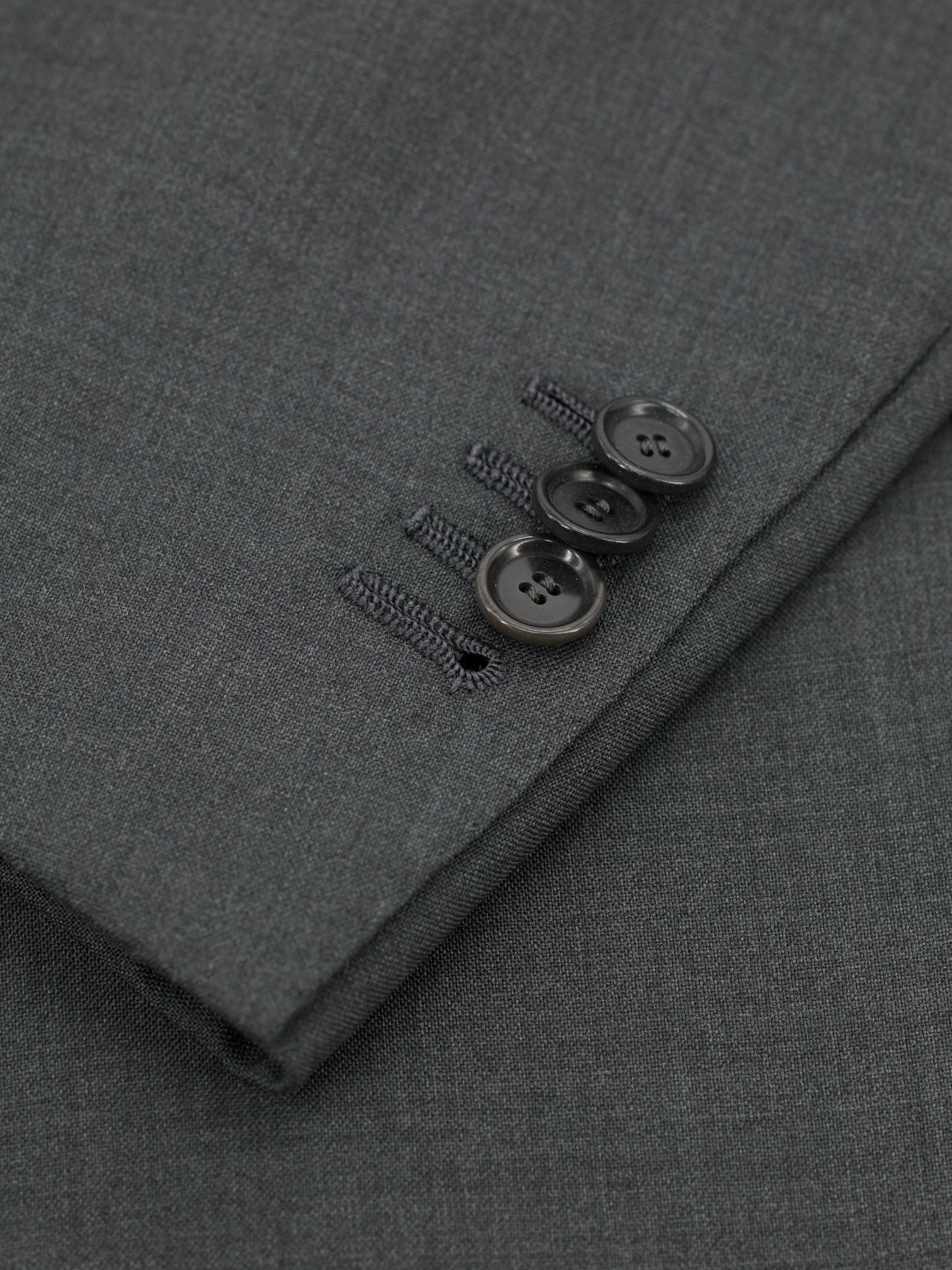 Cesare Attolini Dark Grey Fine-Wool Plain Lungo Suit