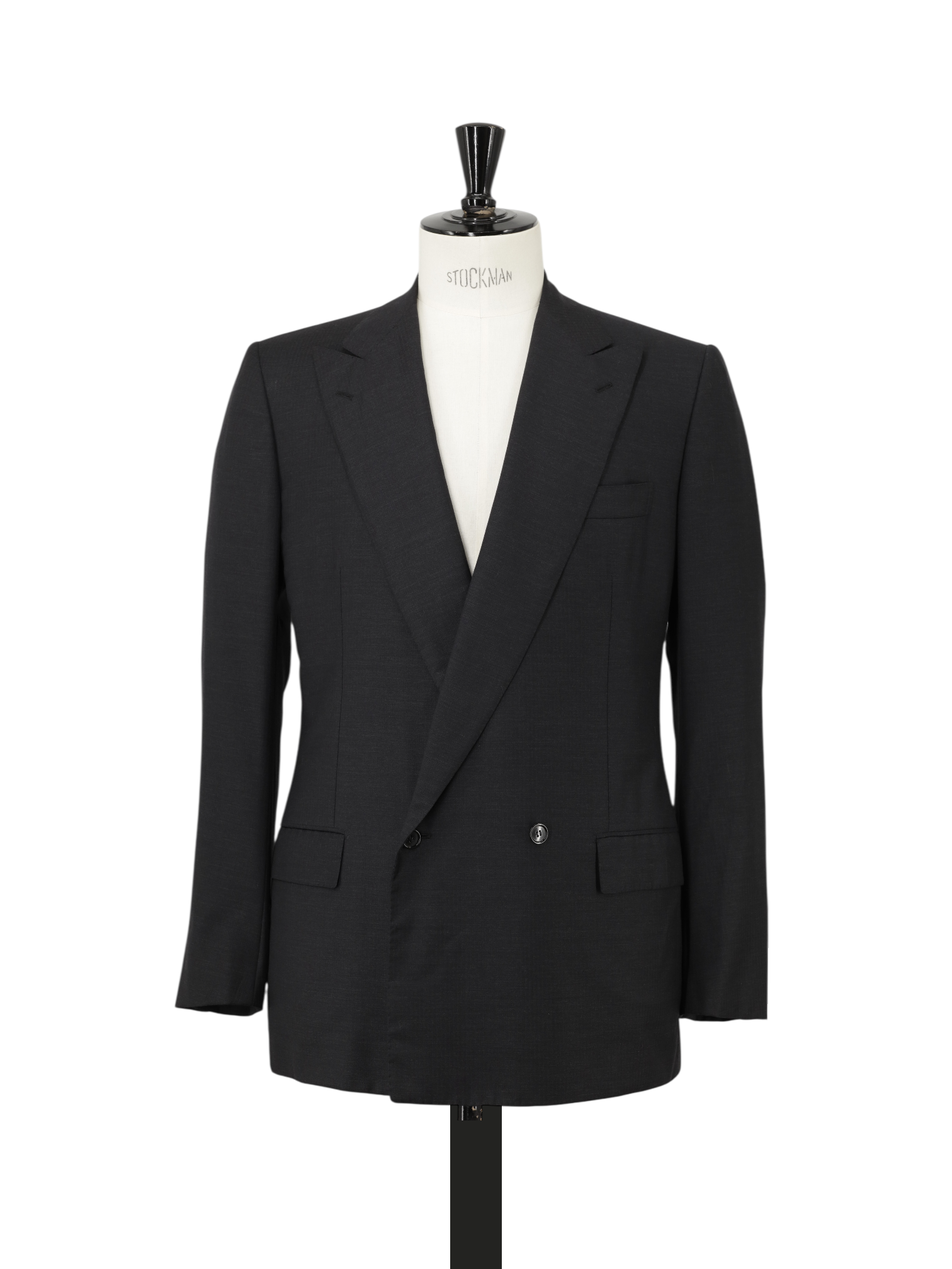 Kiton Vintage Anthracite Fine-Wool Double Breasted Straight Fit Suit