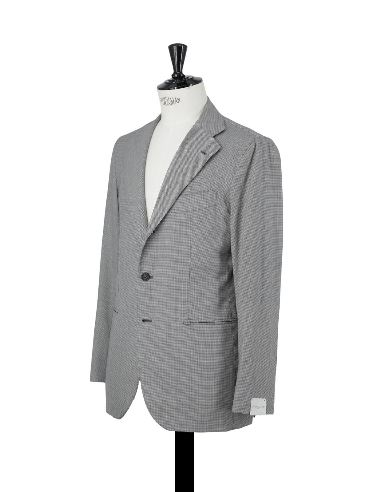 Orazio Luciano Black & Grey Fine-Wool Puppytooth Suit