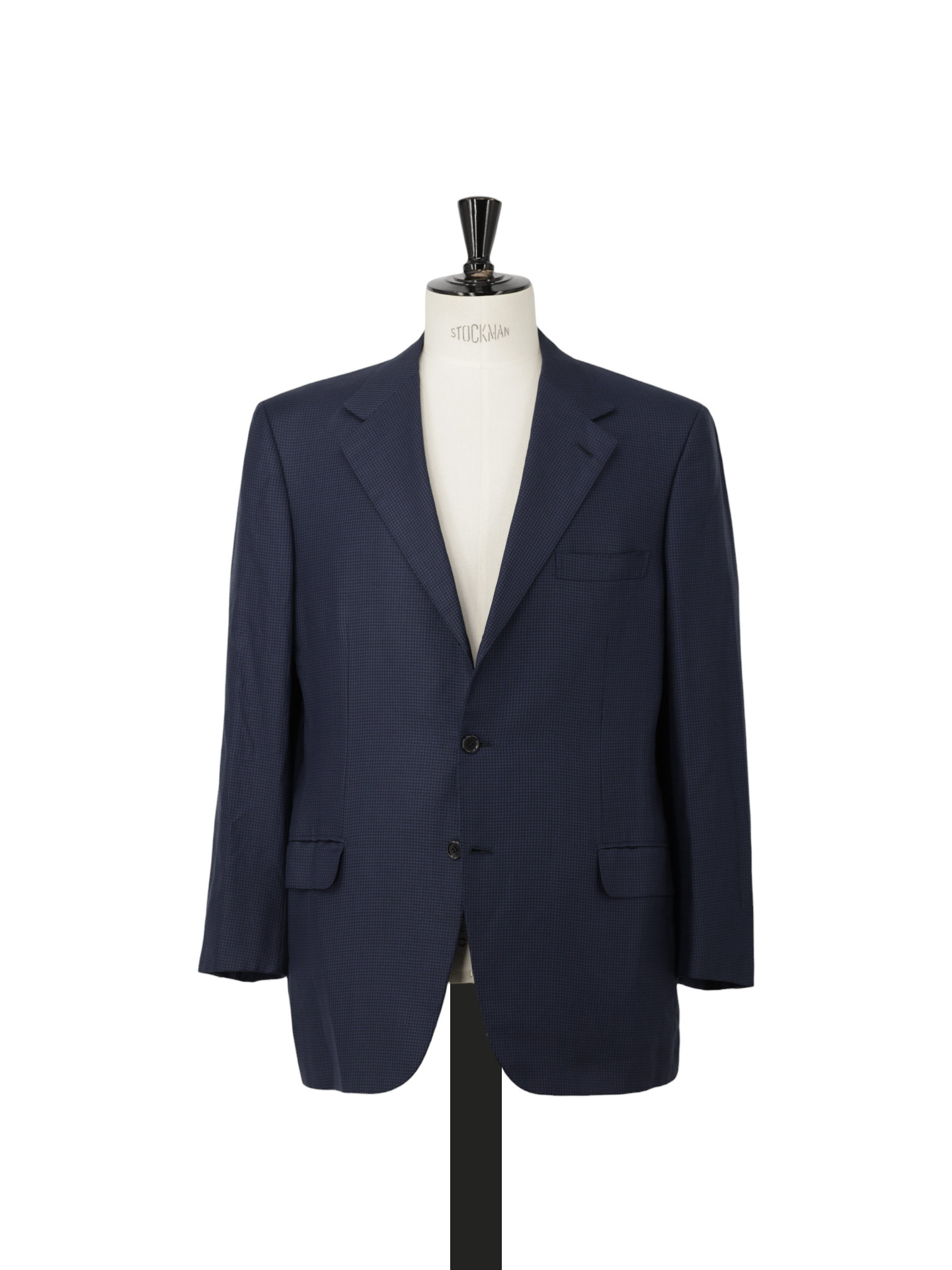 Brioni Dark Blue Silk & Wool Pied de Poule Palatino Jacket