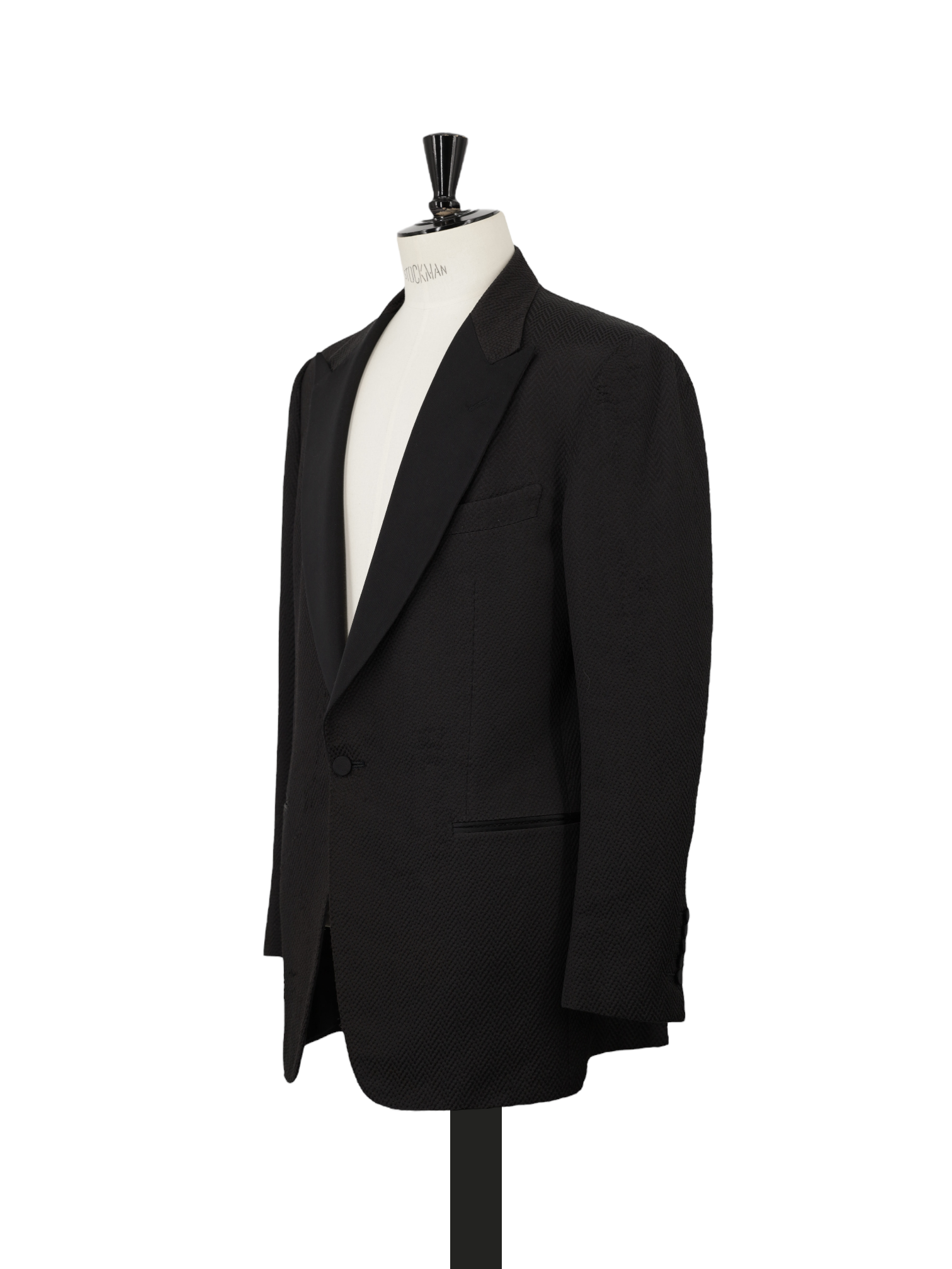 Tom Ford Black Cotton & Silk Blend Micro-Structure Smoking Jacket