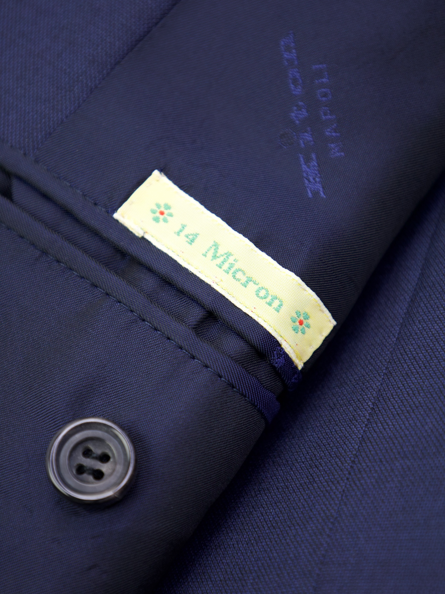 Kiton Navy 14-Micron Pinpoint Suit + Extra Trousers