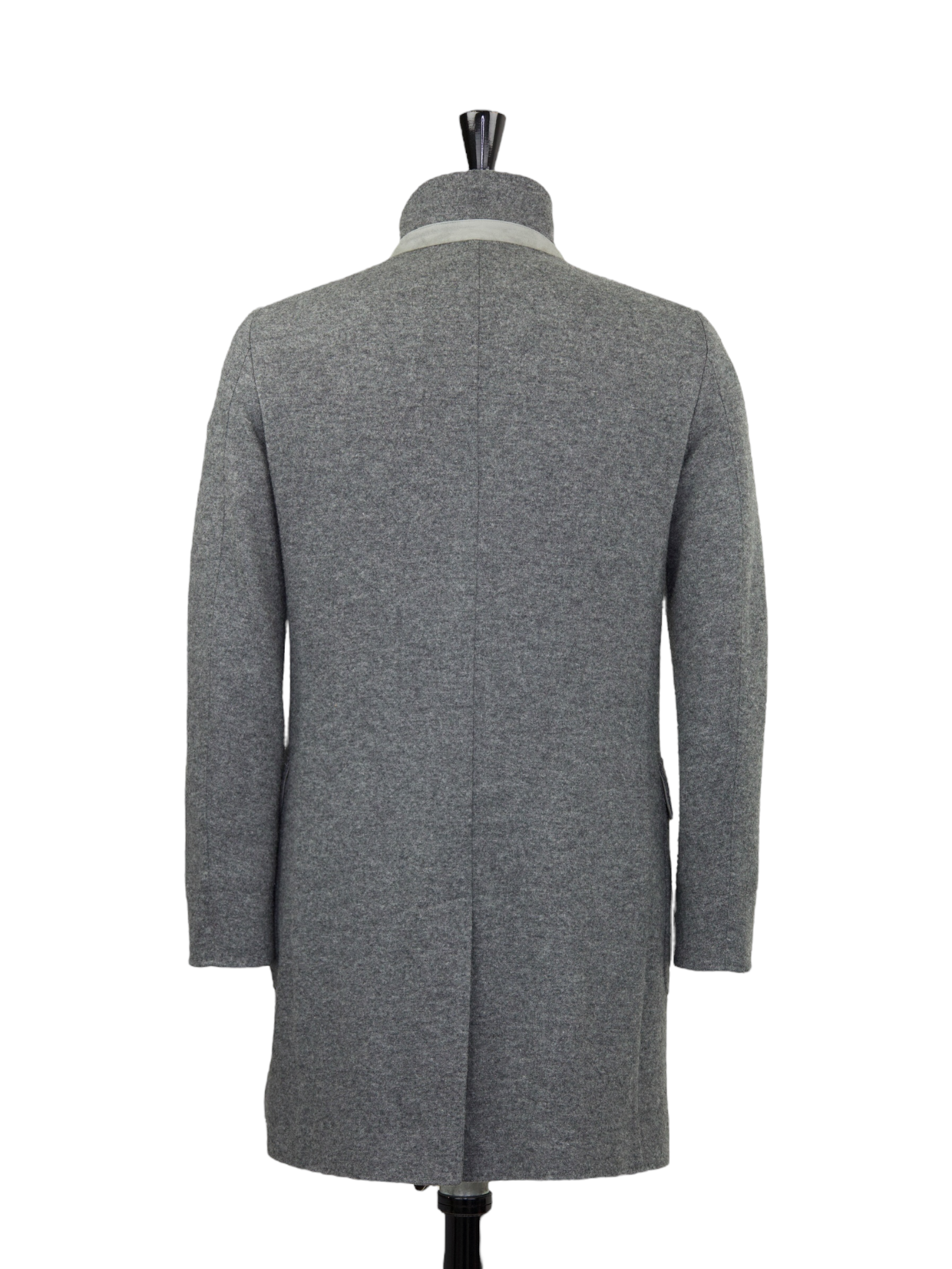 Loro Piana Grey Double-Faced Cashmere & Stretch Sweater Coat