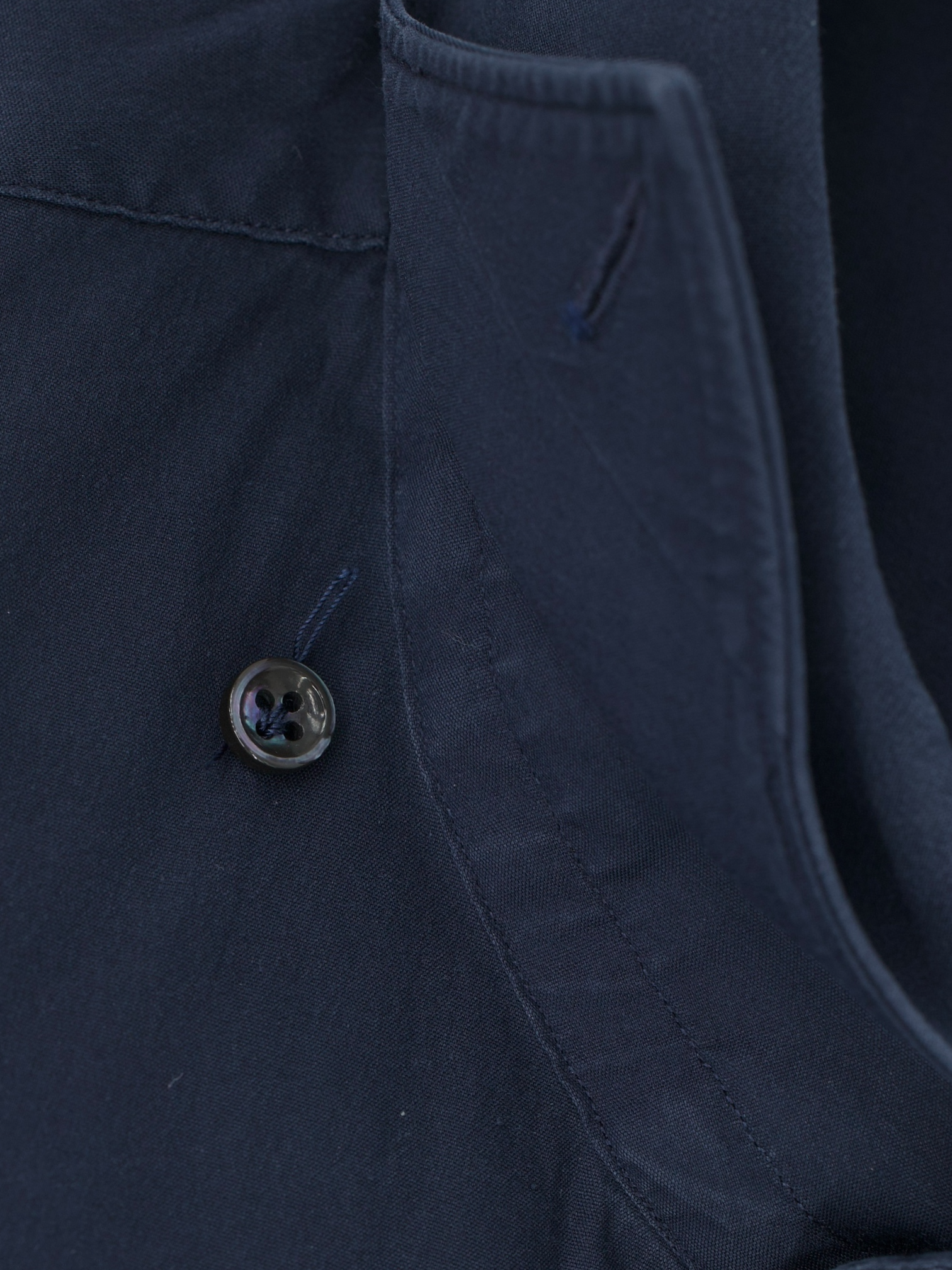 Fray Navy Cotton-Stretch Cutaway Collar Shirt