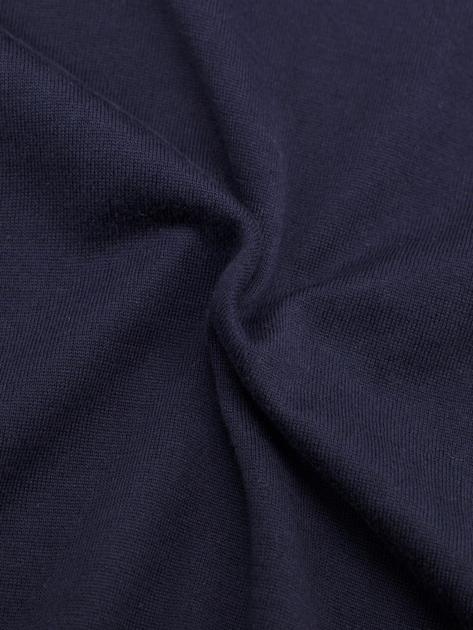 Brunello Cucinelli Navy & White-Piping Fine-Wool Polo