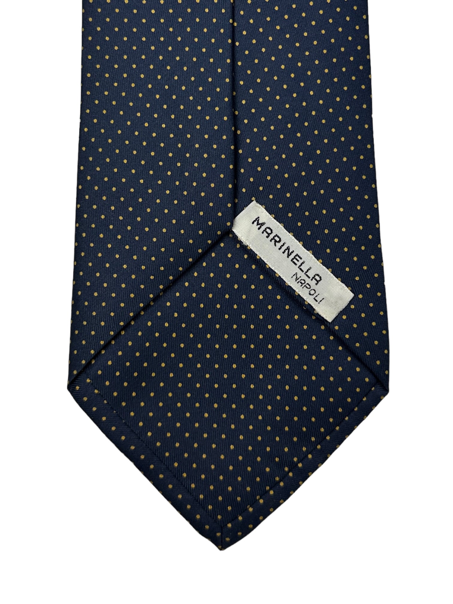 E.Marinella Blue and Yellow Polkadot Tie