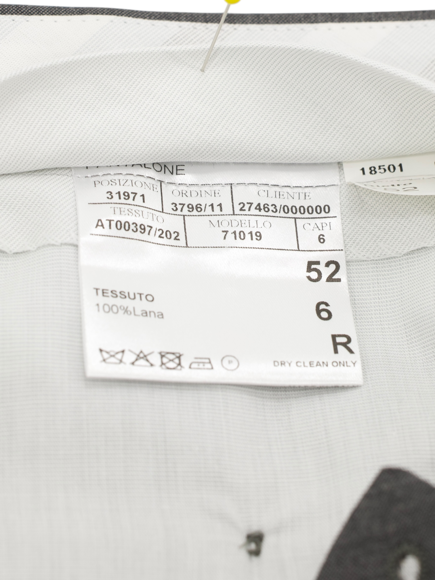 Canali Grey Waterrepellent Wool Travel Pinpoint Trousers