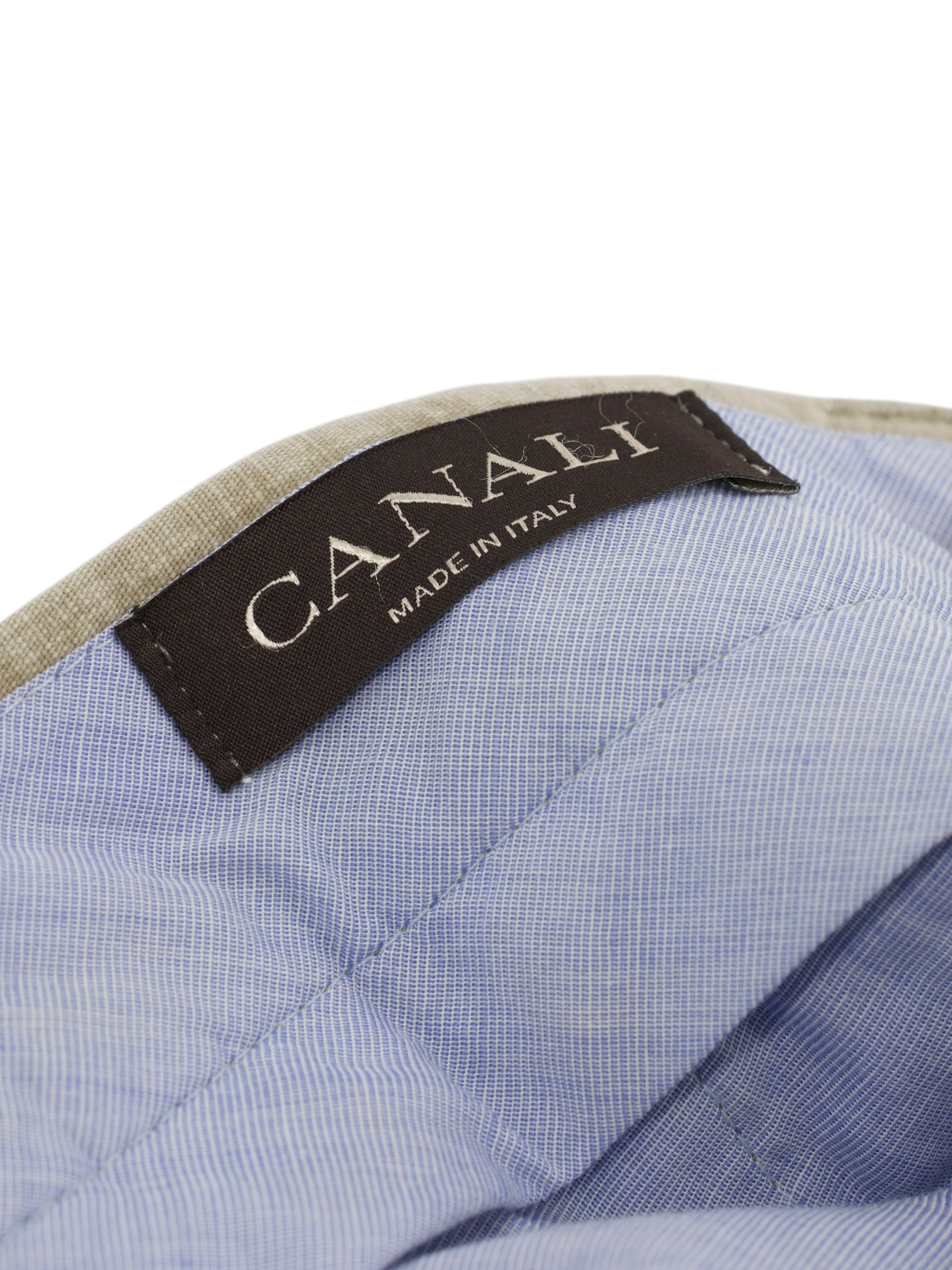 Canali Sand Cotton Stretch Melange Tapered Dress Chino
