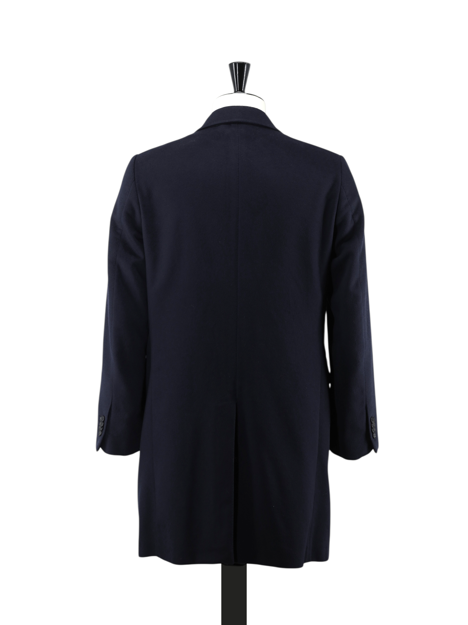 Ermenegildo Zegna Navy Pure Cashmere Milanese Overcoat