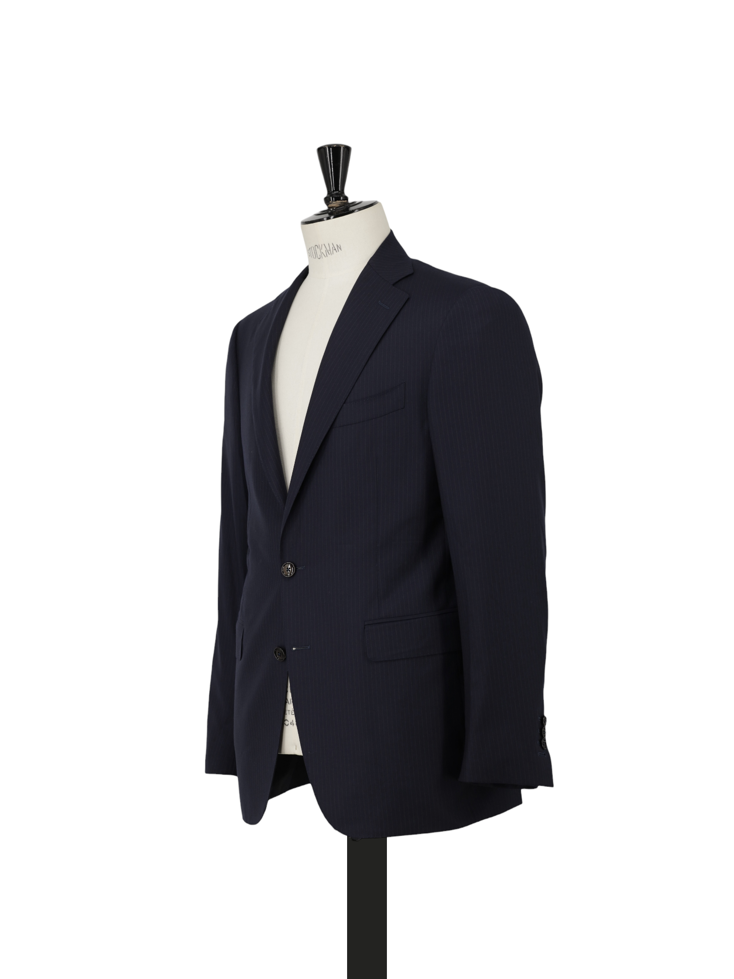 Canali Navy Super 180's Pencil-Stripe Business Suit