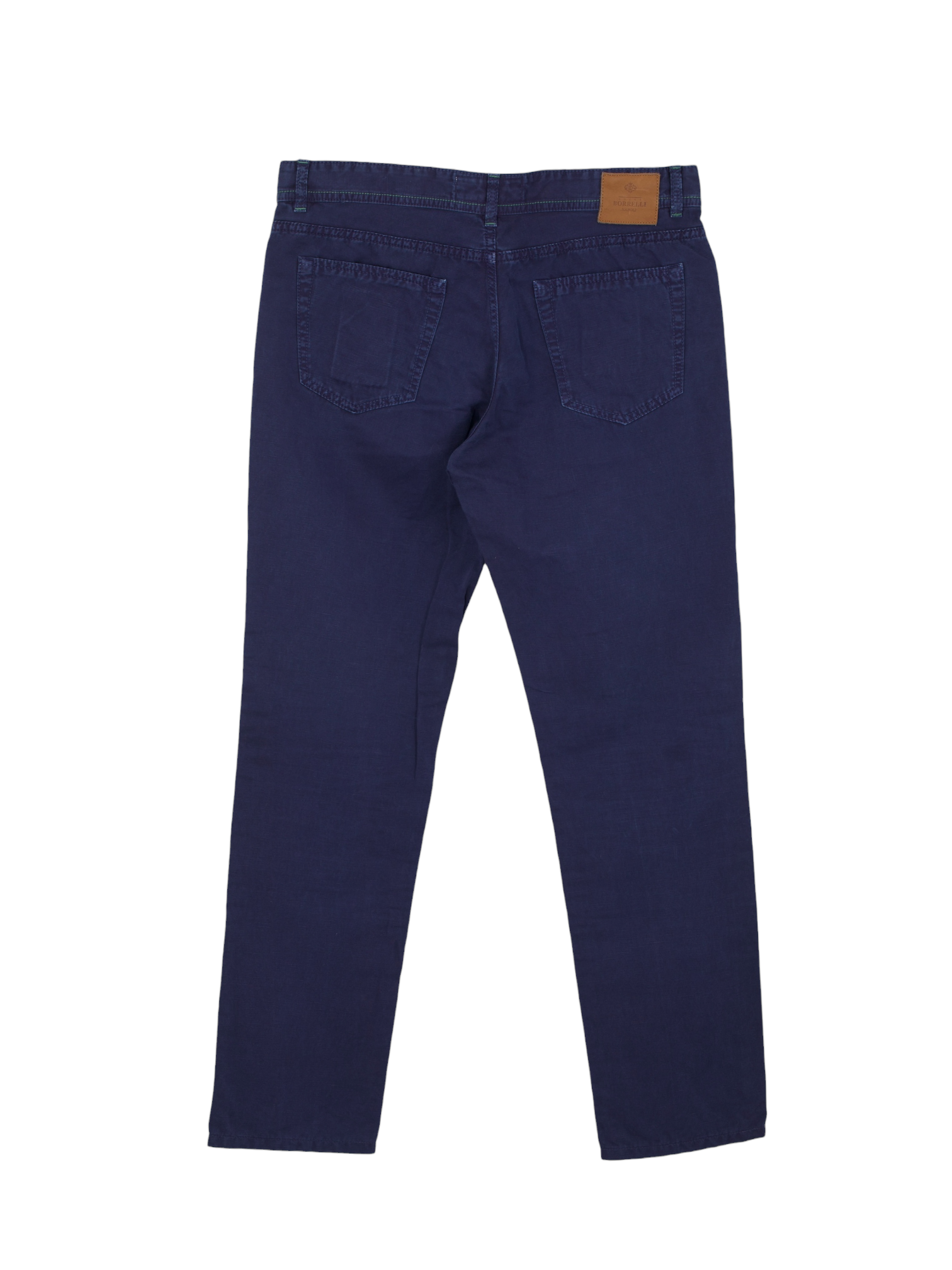 Luigi Borrelli Dark Blue 5-Pocket Cotton & Elastane Chino