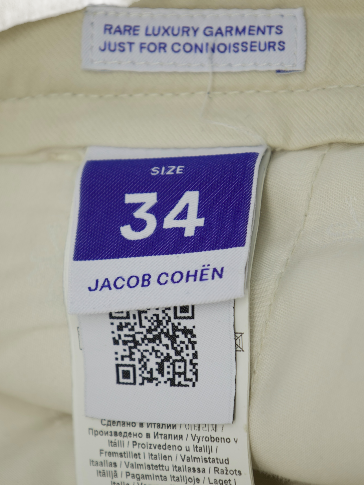 Jacob Cohen Beige Modal, Cotton & Elastane Bobby Chino