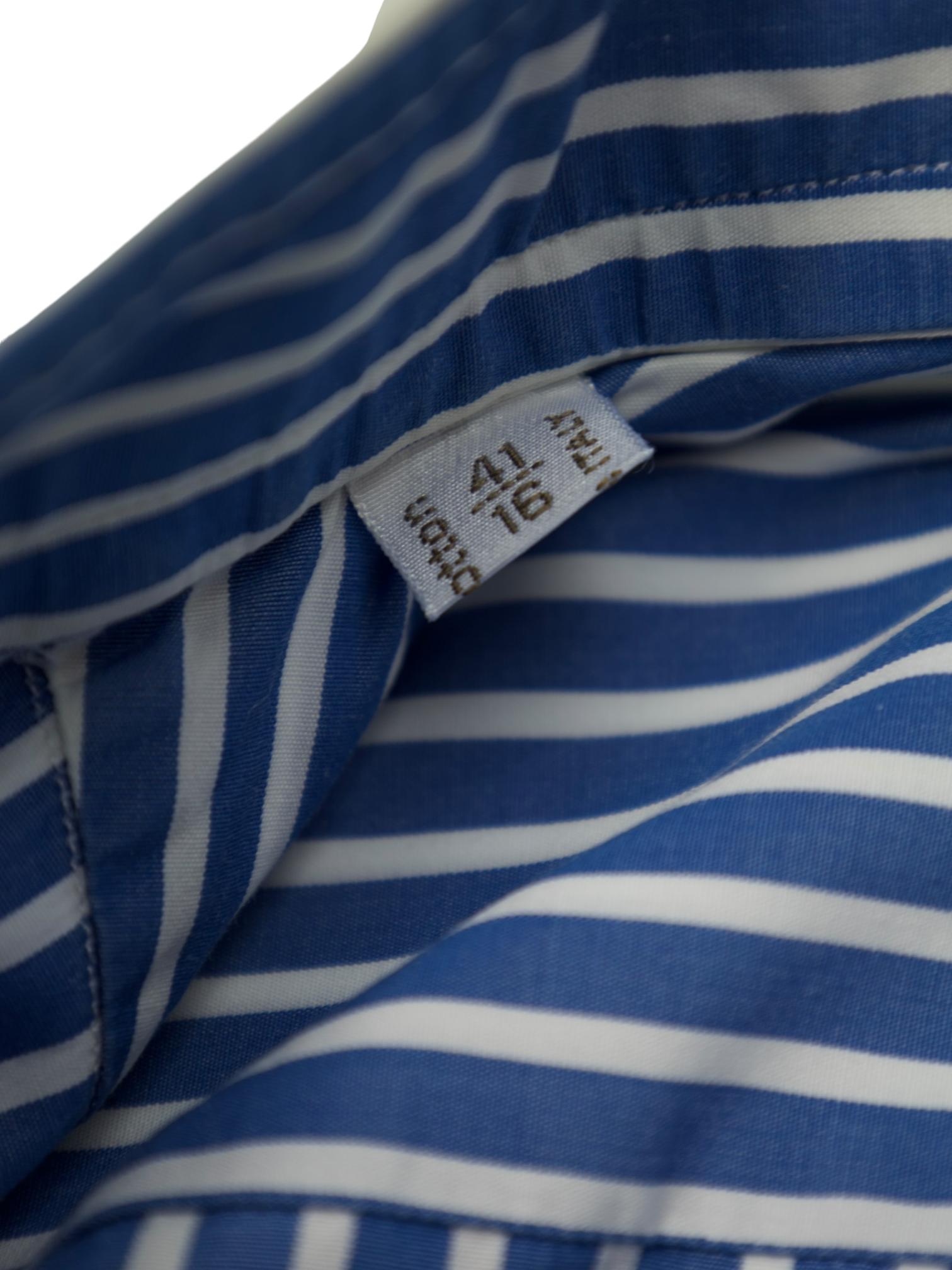 Brioni White & Turquoise Cotton Bengal Stripe Shirt