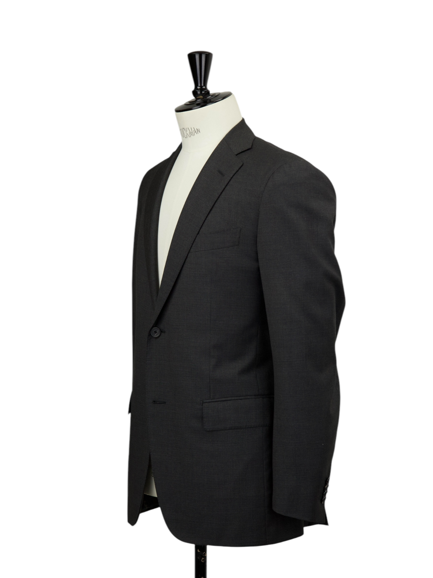 Caruso Dark Grey Wool & Cashmere Puppytooth Suit