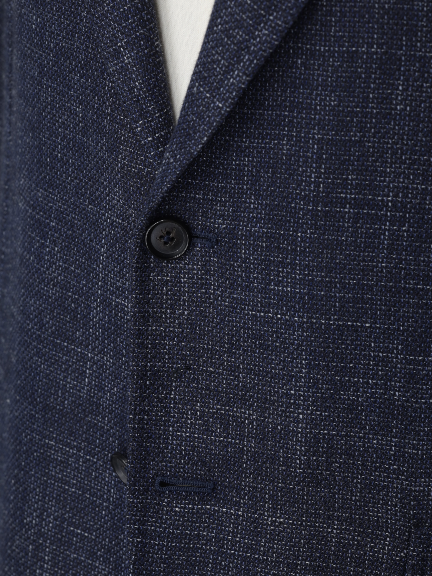 Isaia Blue Wool, Silk & Linen "Amalfi" Summertime Jacket