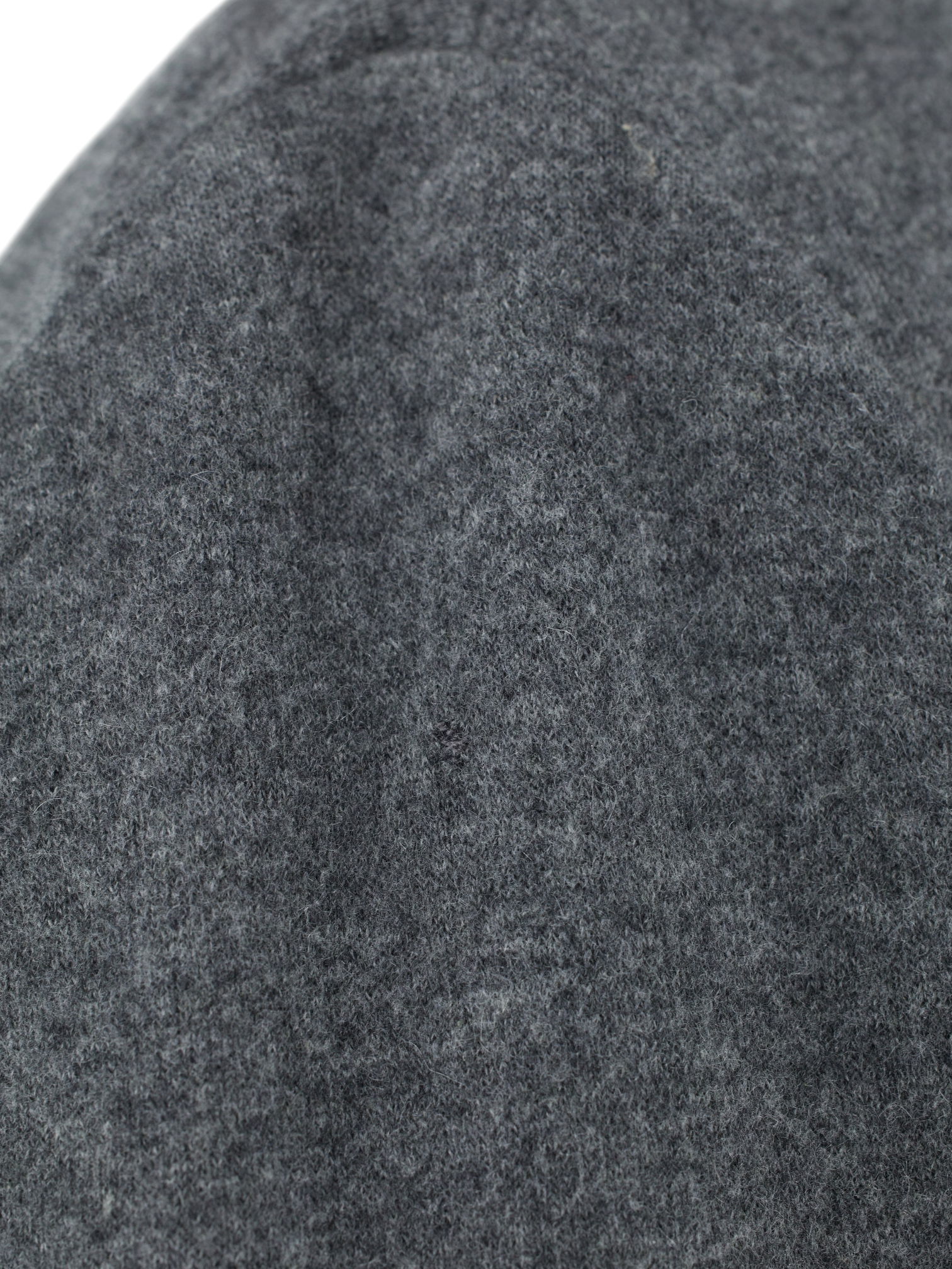 Mandelli Grey Double-Faced Cashmere & Stretch Castorino-Fur Collar Coat