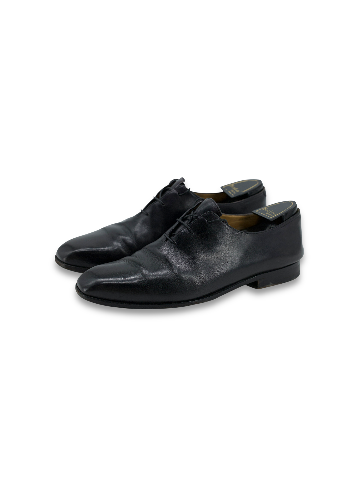 Berluti Black Vintage Wholecut Calfleather Oxford Lace-Ups