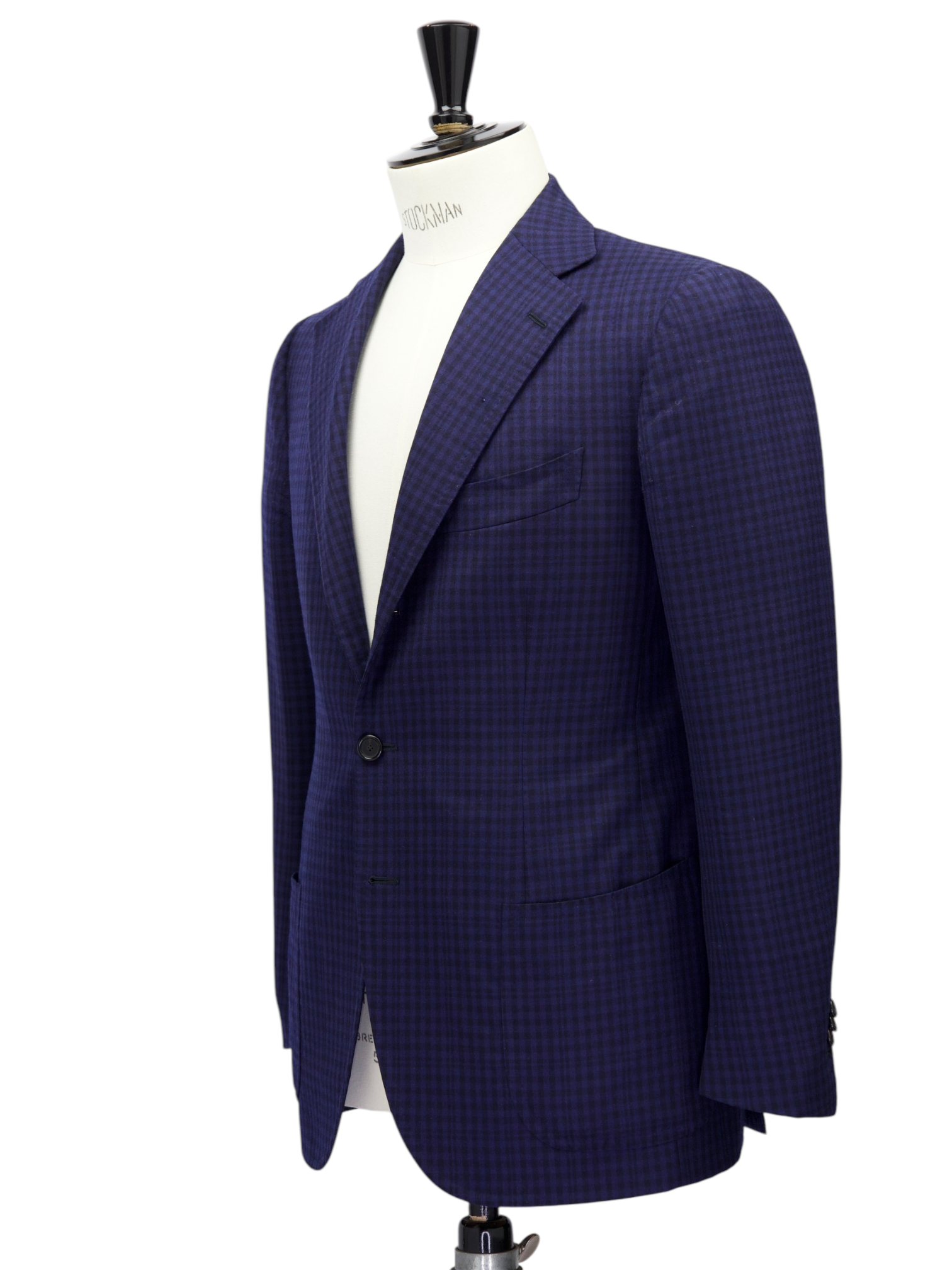 Cesare Attolini Dark Purple Gingham Check Suit