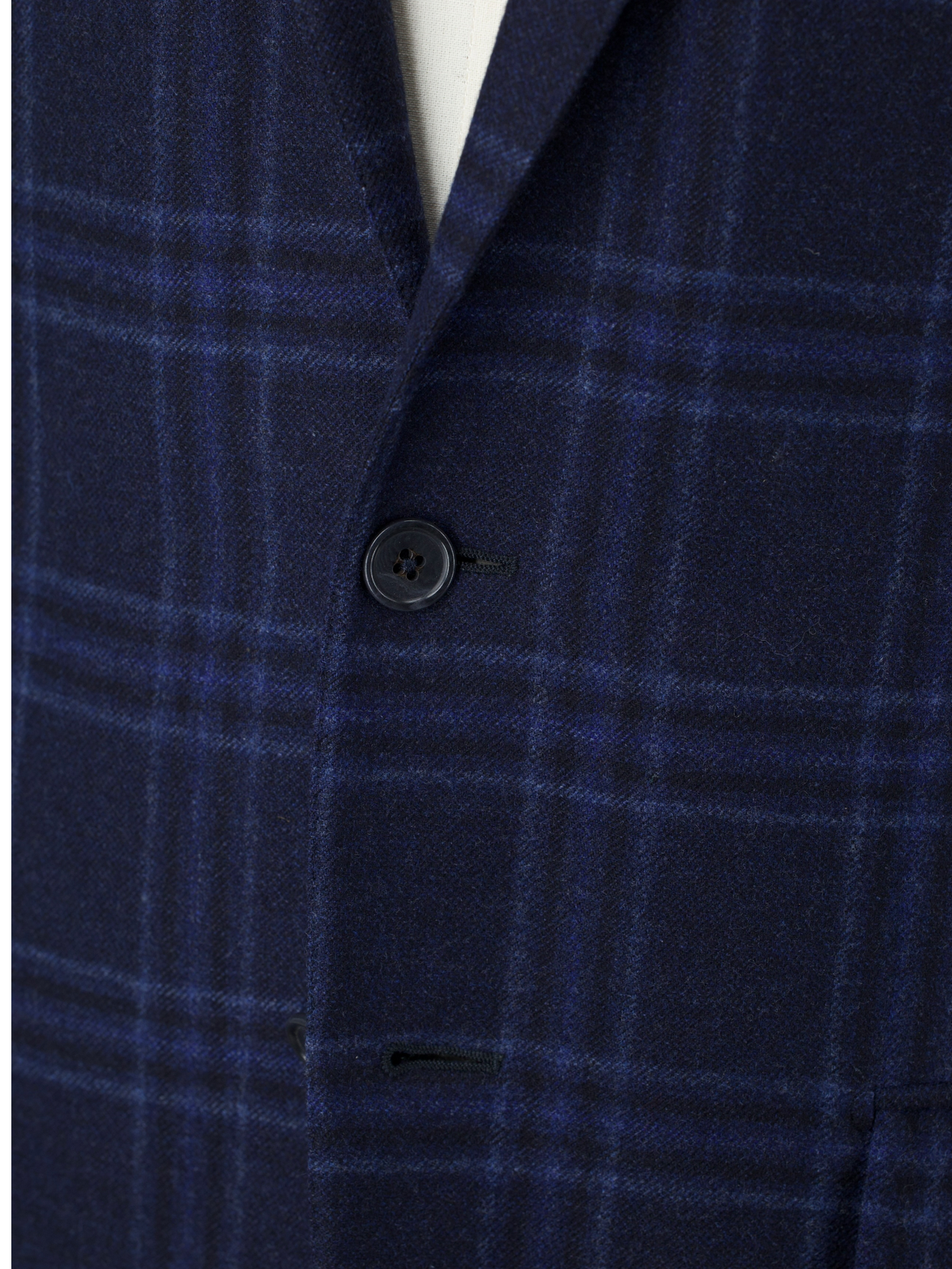 Ermenegildo Zegna Royal Blue Wool & Trofeo-Cashmere Checkered Jacket