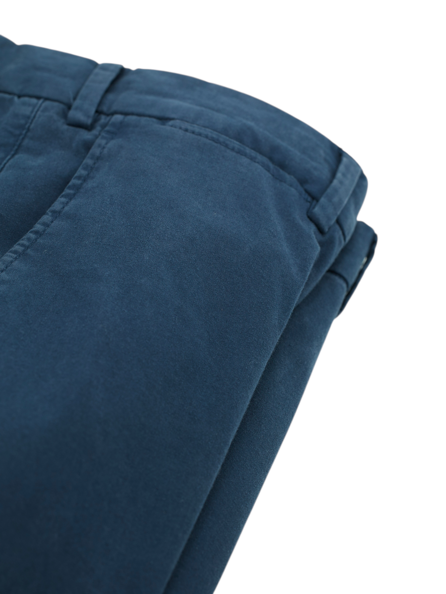 Canali Dark Blue Cotton Stretch Tapered Dress Chino