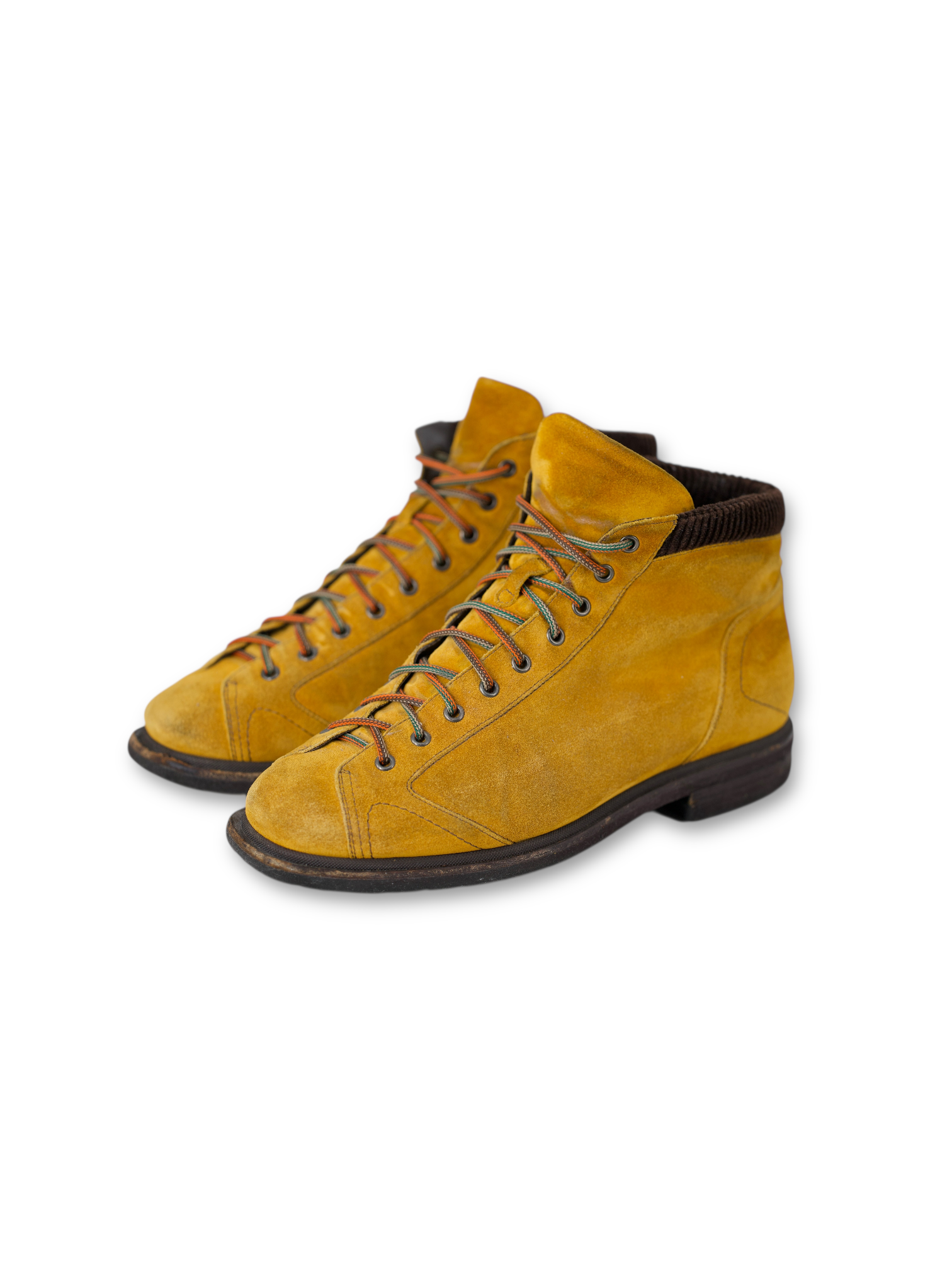 Santoni Mustard Yellow Suede St. Moritz Mountain Boots
