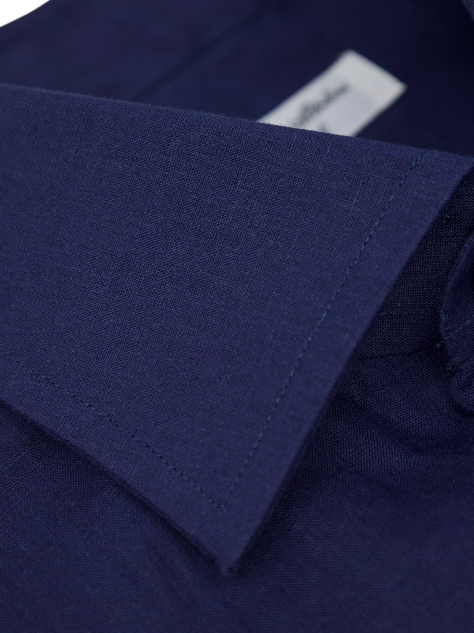 Cesare Attolini Dark Blue Linen Shirt