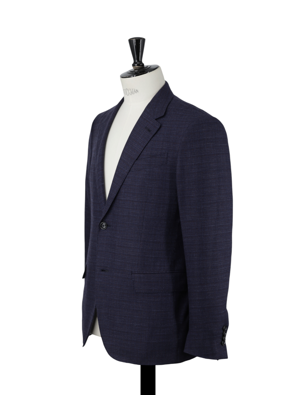 Ermenegildo Zegna Navy & Burgundy Wool-Silk Blend Milano Easy Jacket