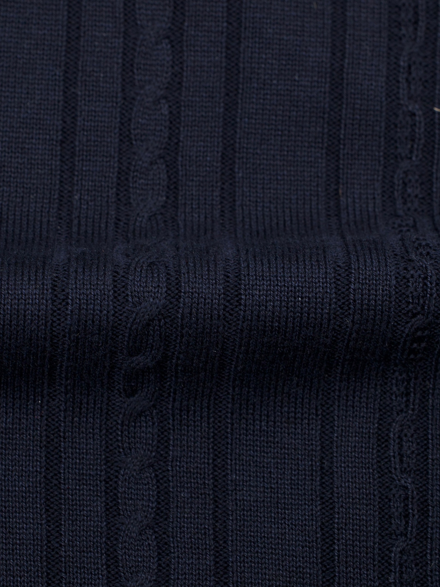 Maurizio Baldassari Navy Silk & Cotton Cable-Knitted Cardigan Shirt