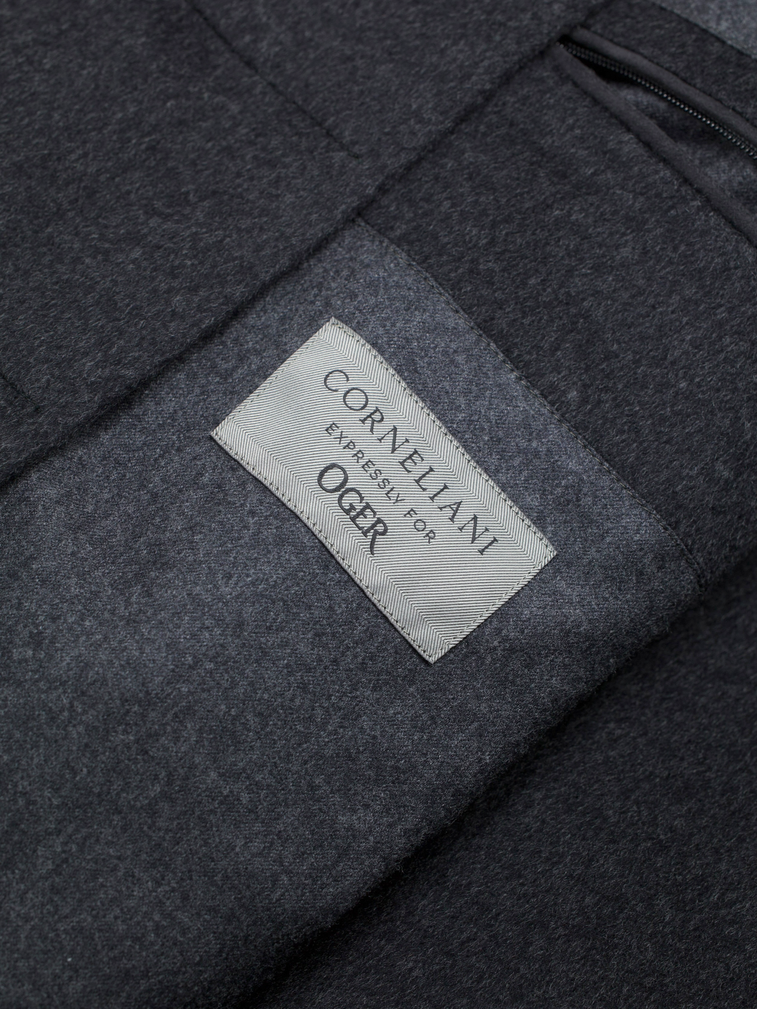 Corneliani Grey Wool-Flannel Milestone Overcoat